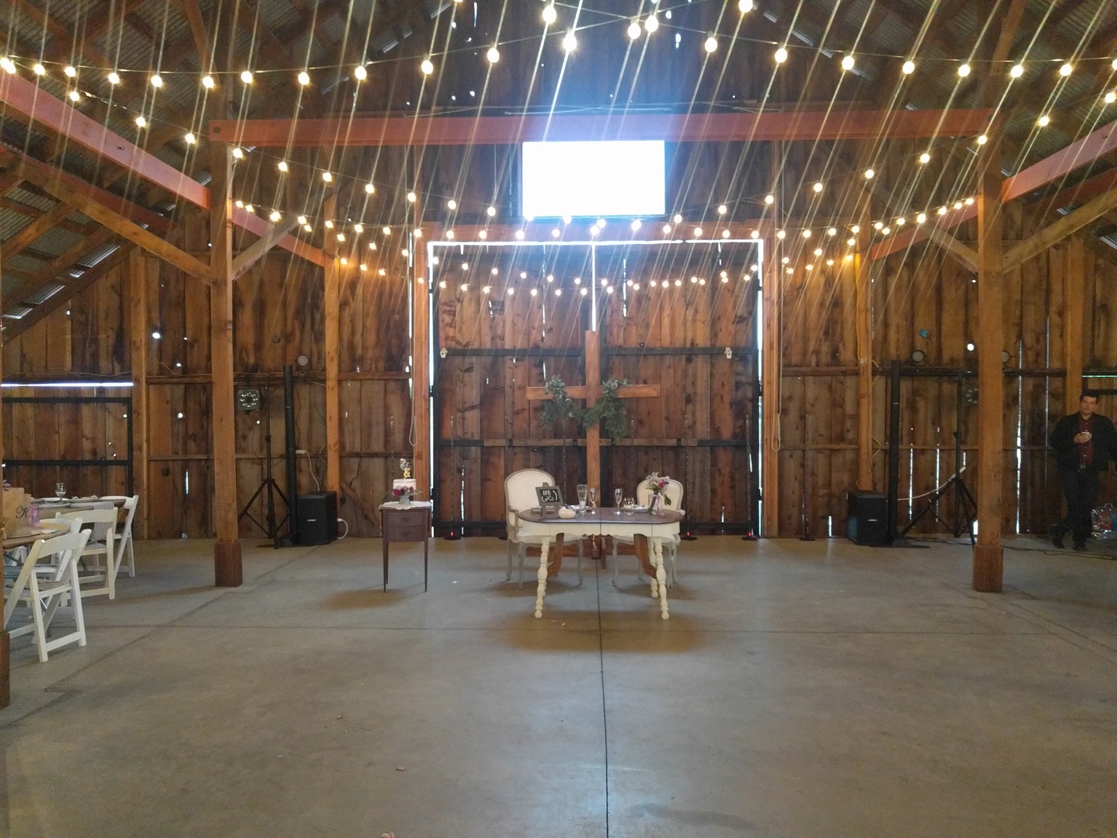 Jessica & Mark's Turlock Barn Wedding Under the String Lights