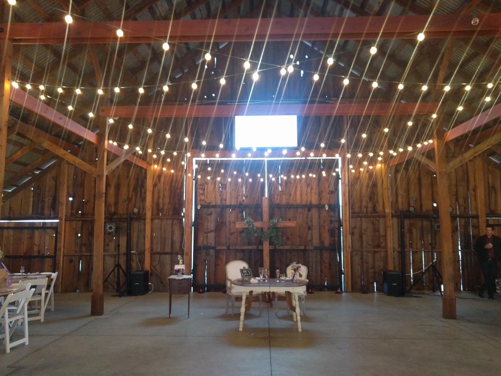 Jessica & Mark's Turlock Barn Wedding Under the String Lights