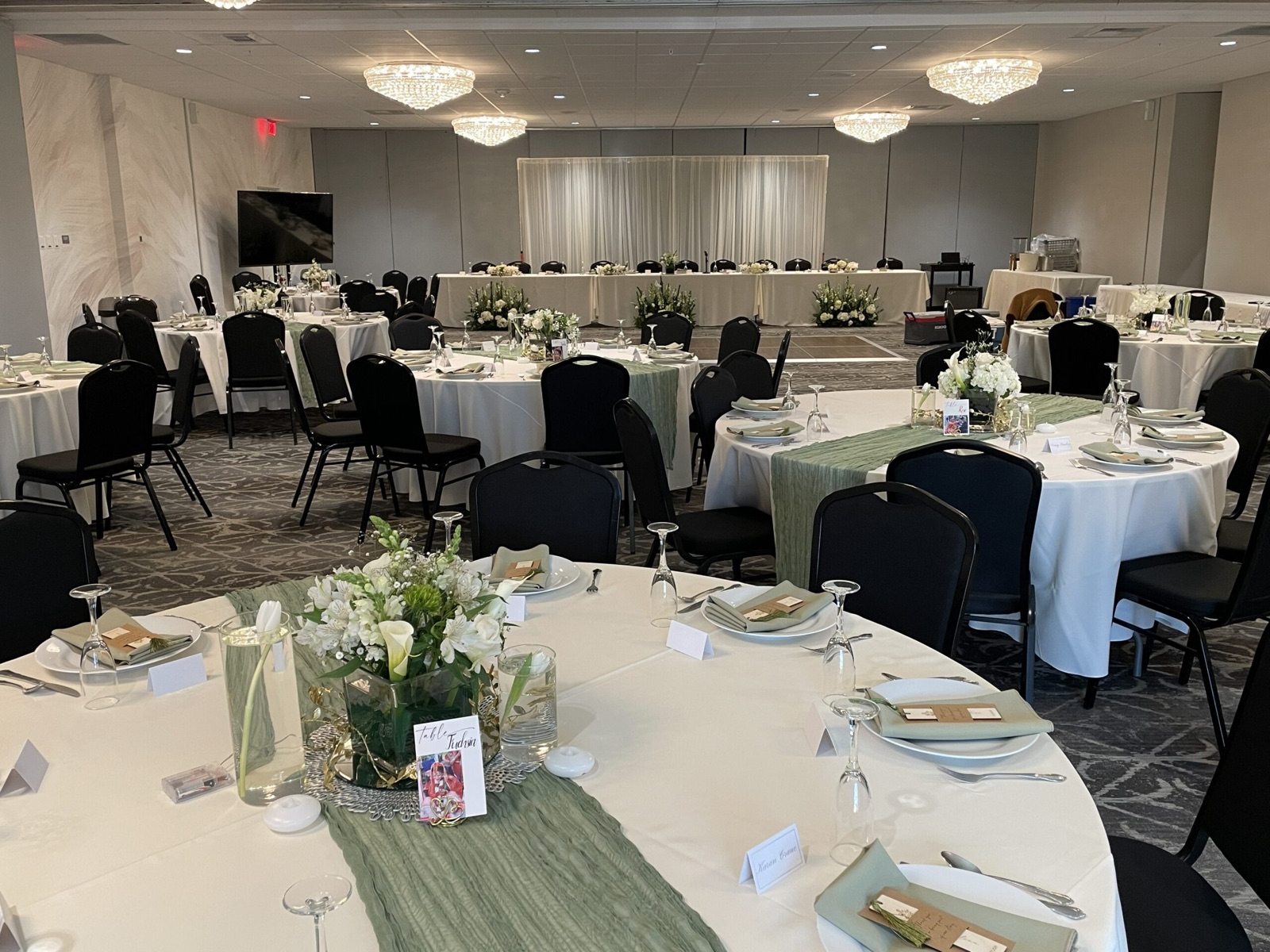 Griggs and Hoek rooms set up for an event at 1612 Training and Event Center in Modesto, California