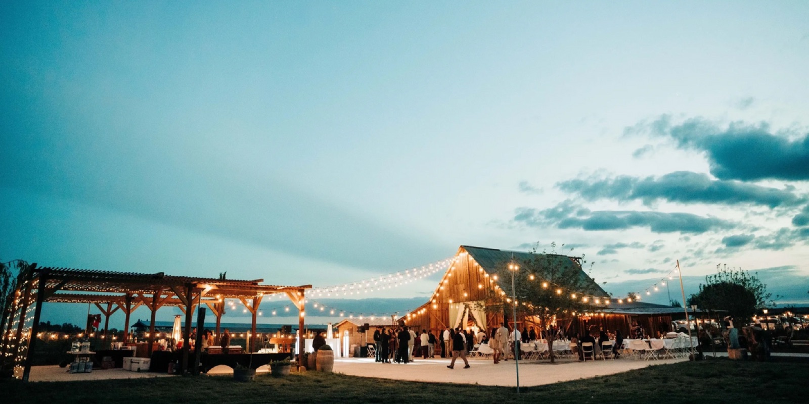Rustic barn and grounds at Alegria Ranch Turlock wedding venue in Turlock, California