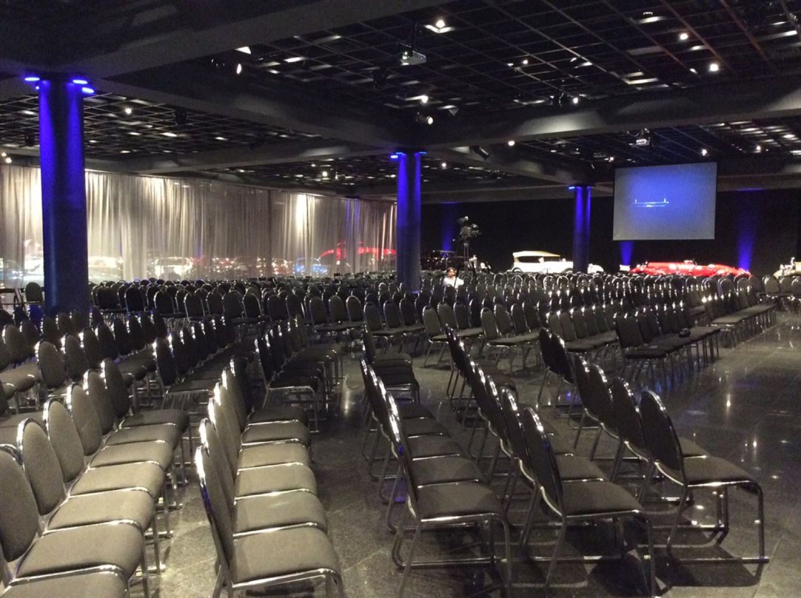 Tri-level event space at Blackhawk Museum wedding venue in Danville, California