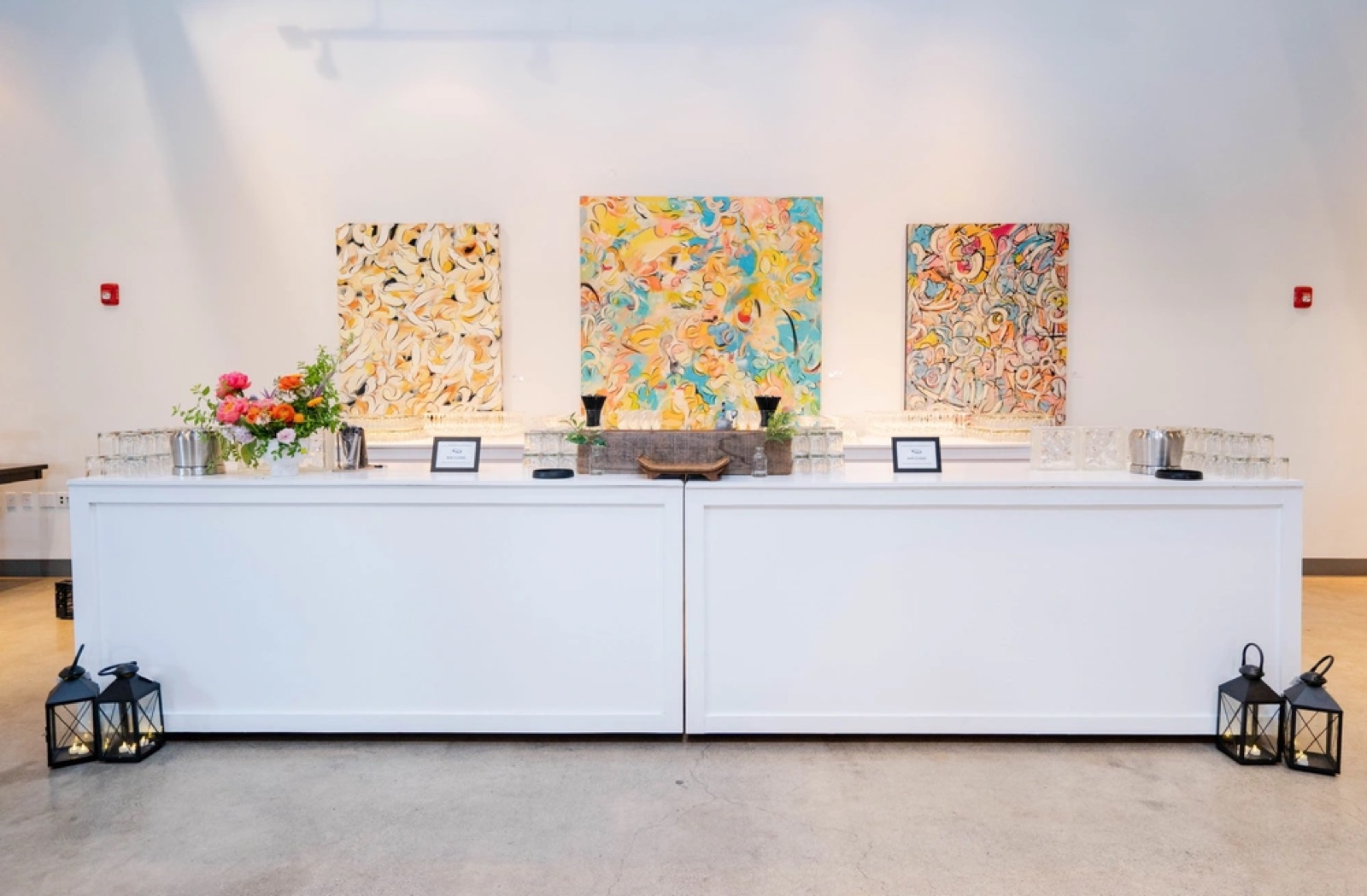 In-house bar service area at BLOC15 event venue in Oakland, California