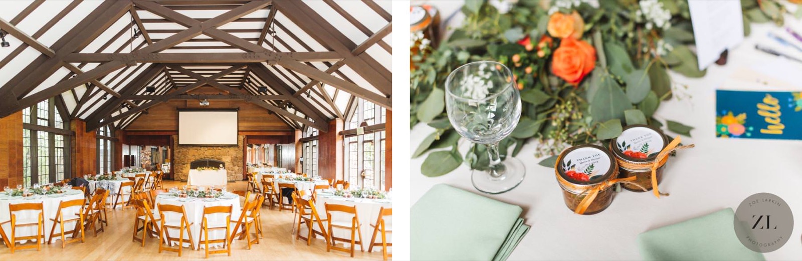Wedding ceremony setting at the Brazilian Room in Tilden Park, Berkeley, California