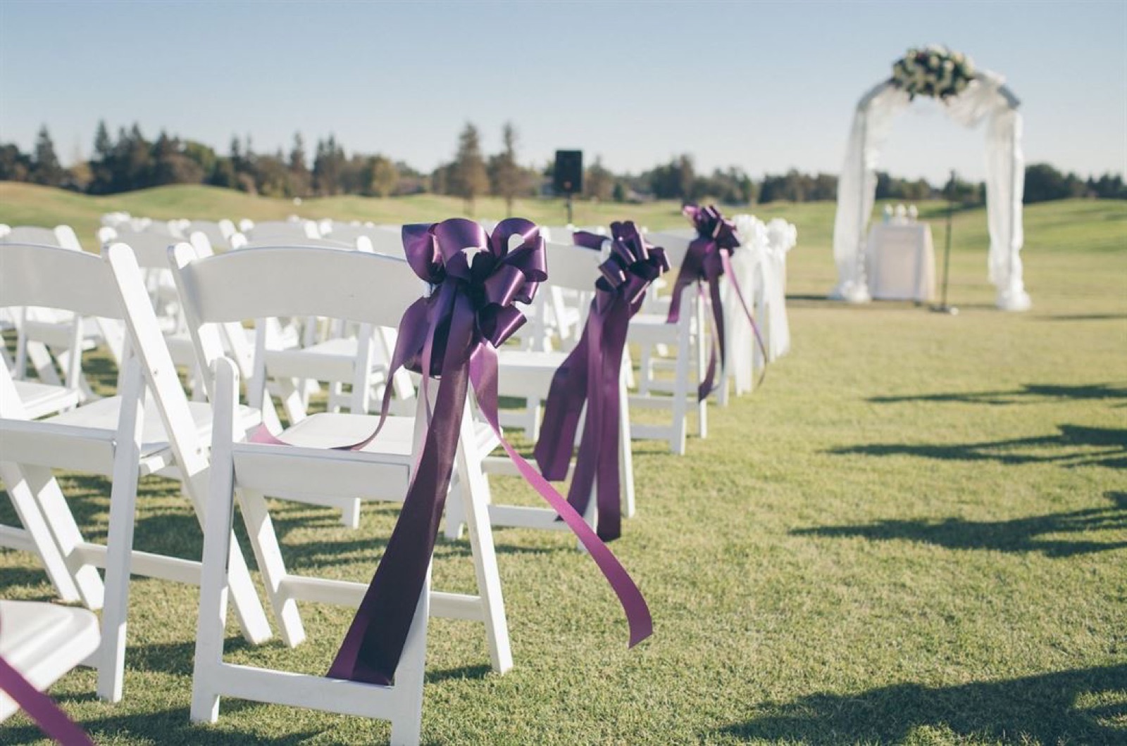 Patio overlooking the course at Brookside Golf & Country Club wedding venue in Stockton, California