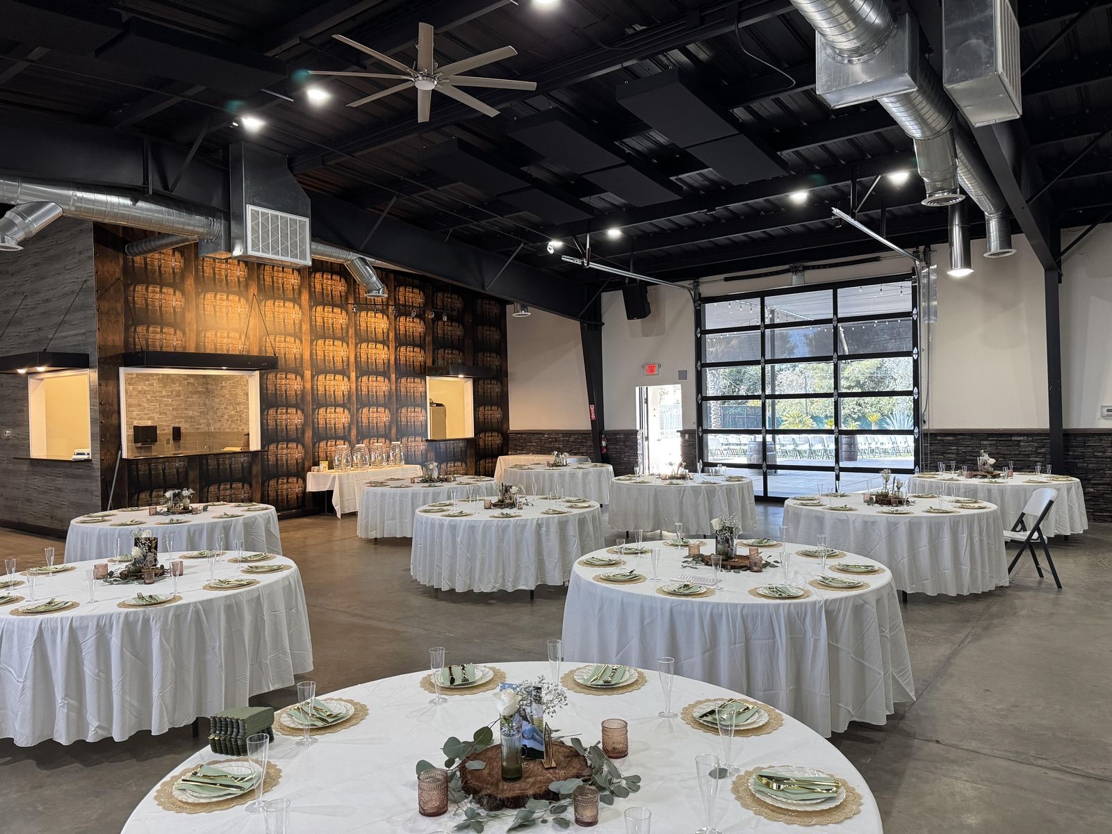 Outdoor patio and pavilion at Buena Vista Event Center in Madera, California