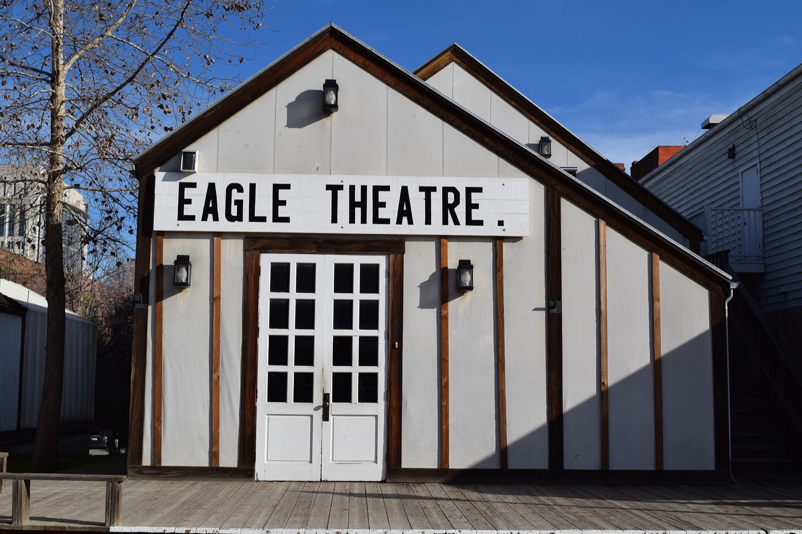 The historic Eagle Theatre event space at the California State Railroad Museum wedding venue in Sacramento
