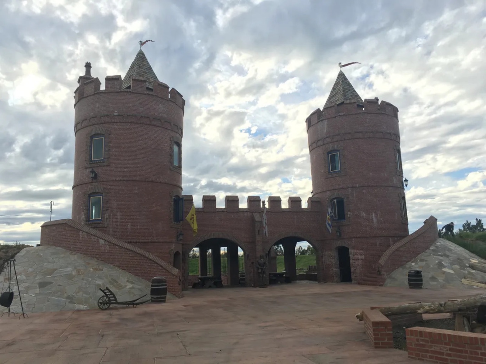 Castle Noz wedding venue grounds and orchards in Snelling, California