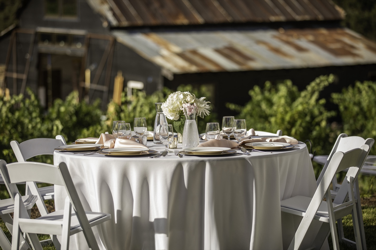 Restored 1800s barn at Cazadd Cellars wedding venue in Jackson, California