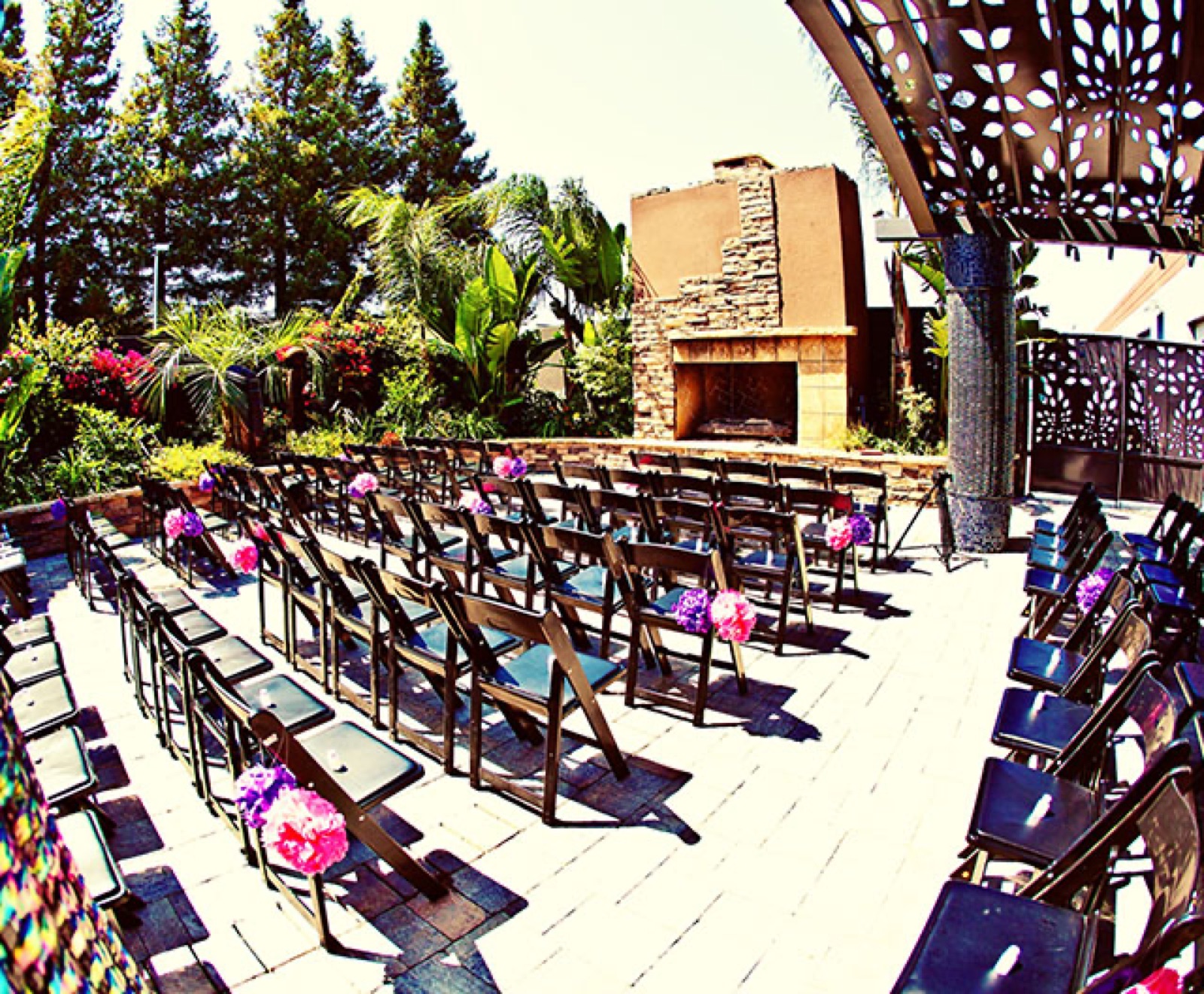 Wedding ceremony space at Club Auto Sport in San Jose, California