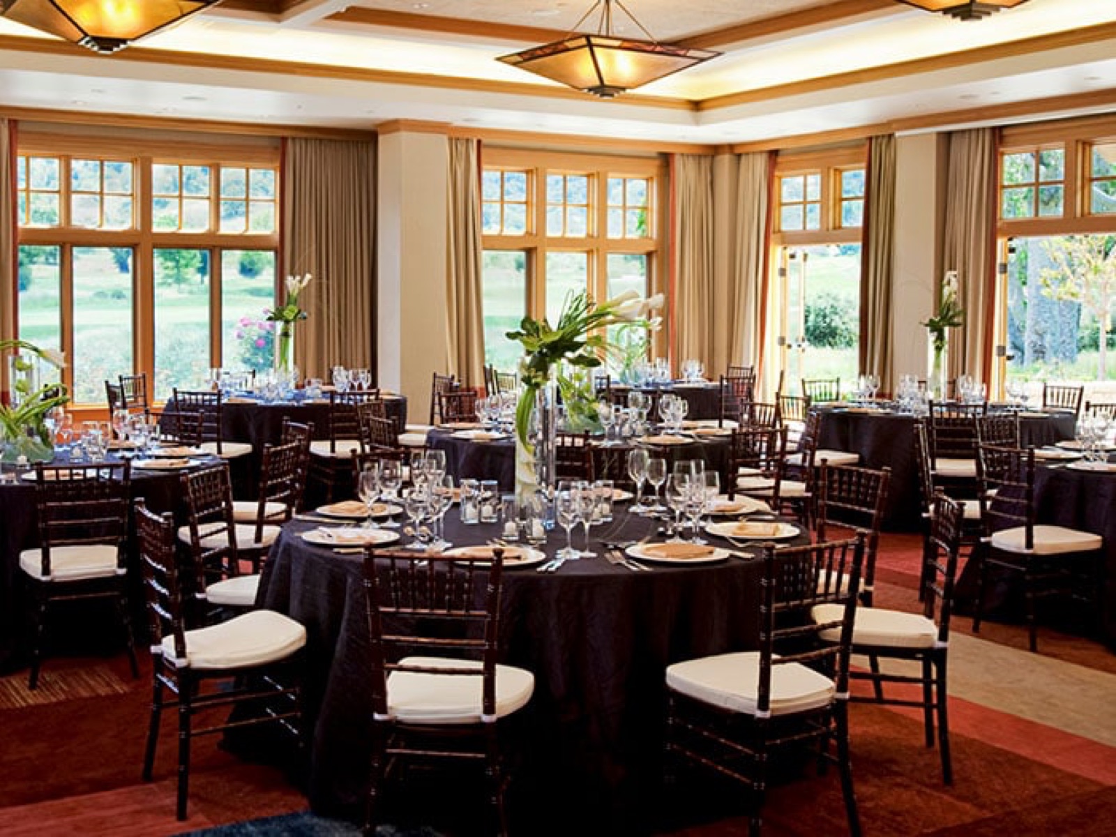 Ballroom reception space at CordeValle wedding venue in San Martin, California