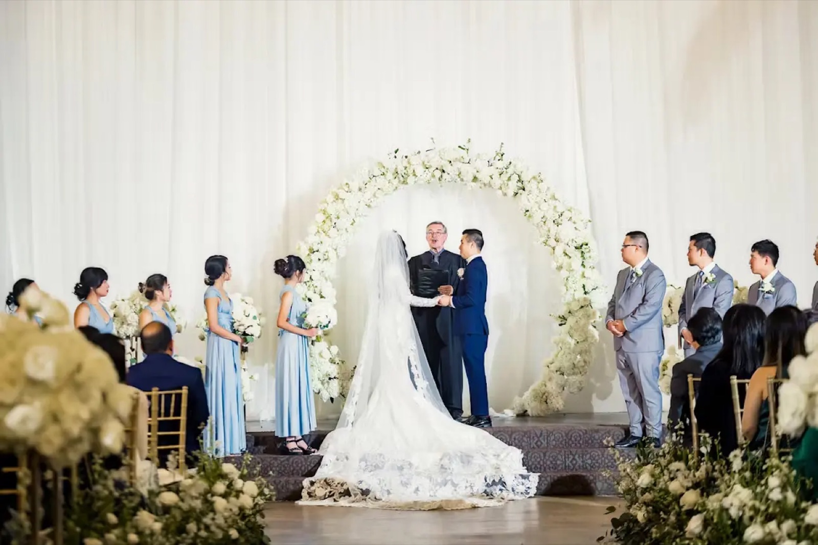 Wedding ceremony at Corinthian Grand Ballroom in San Jose, California