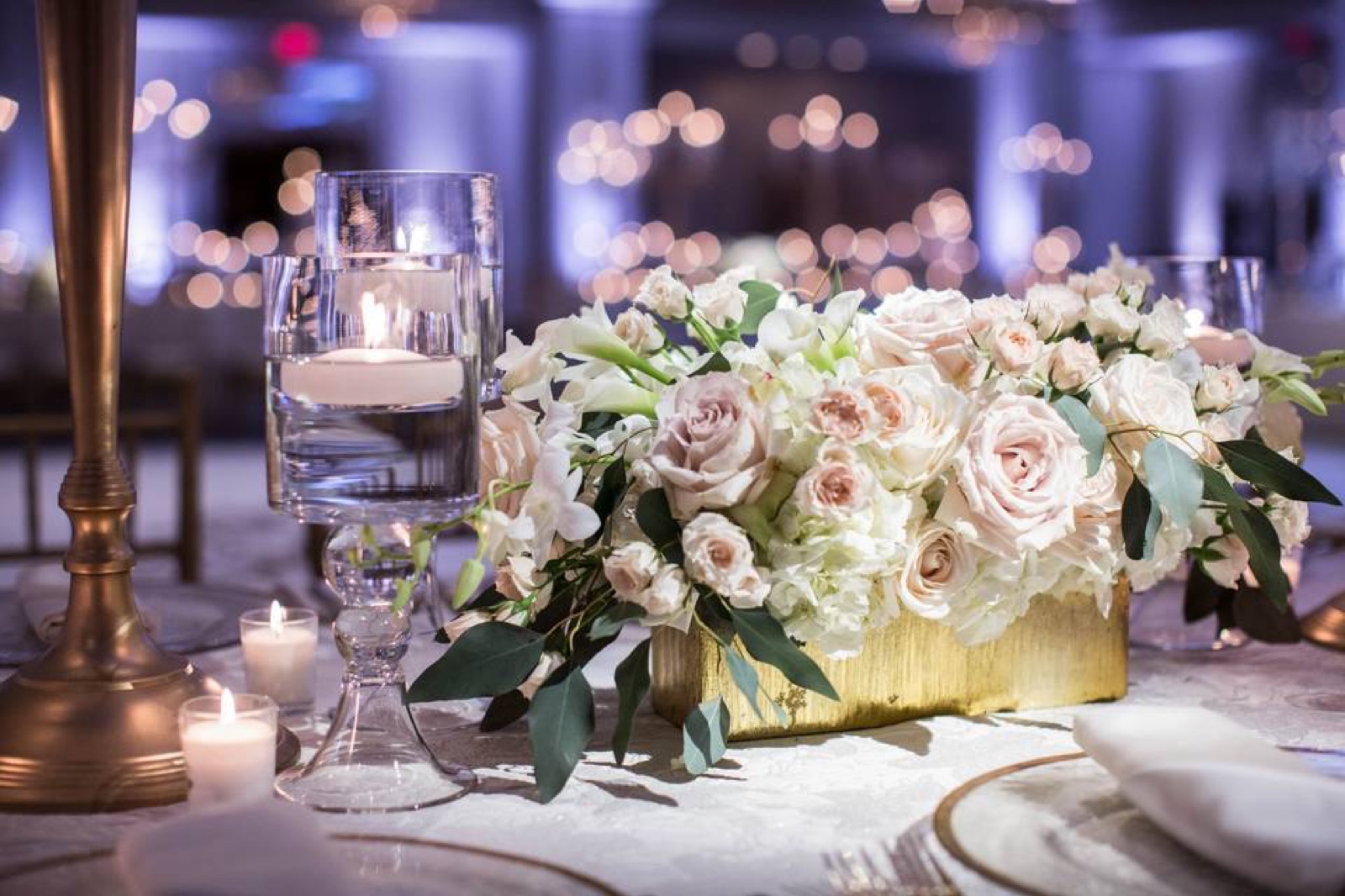 Event hall interior at Crest Event Center wedding venue in Los Banos, California