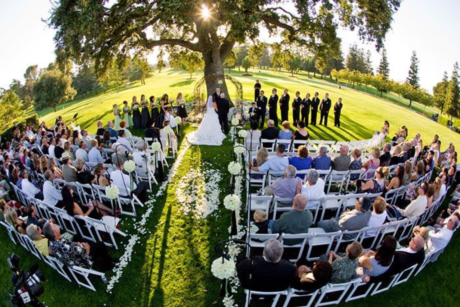 Golf course grounds at Del Rio Country Club in Modesto, California