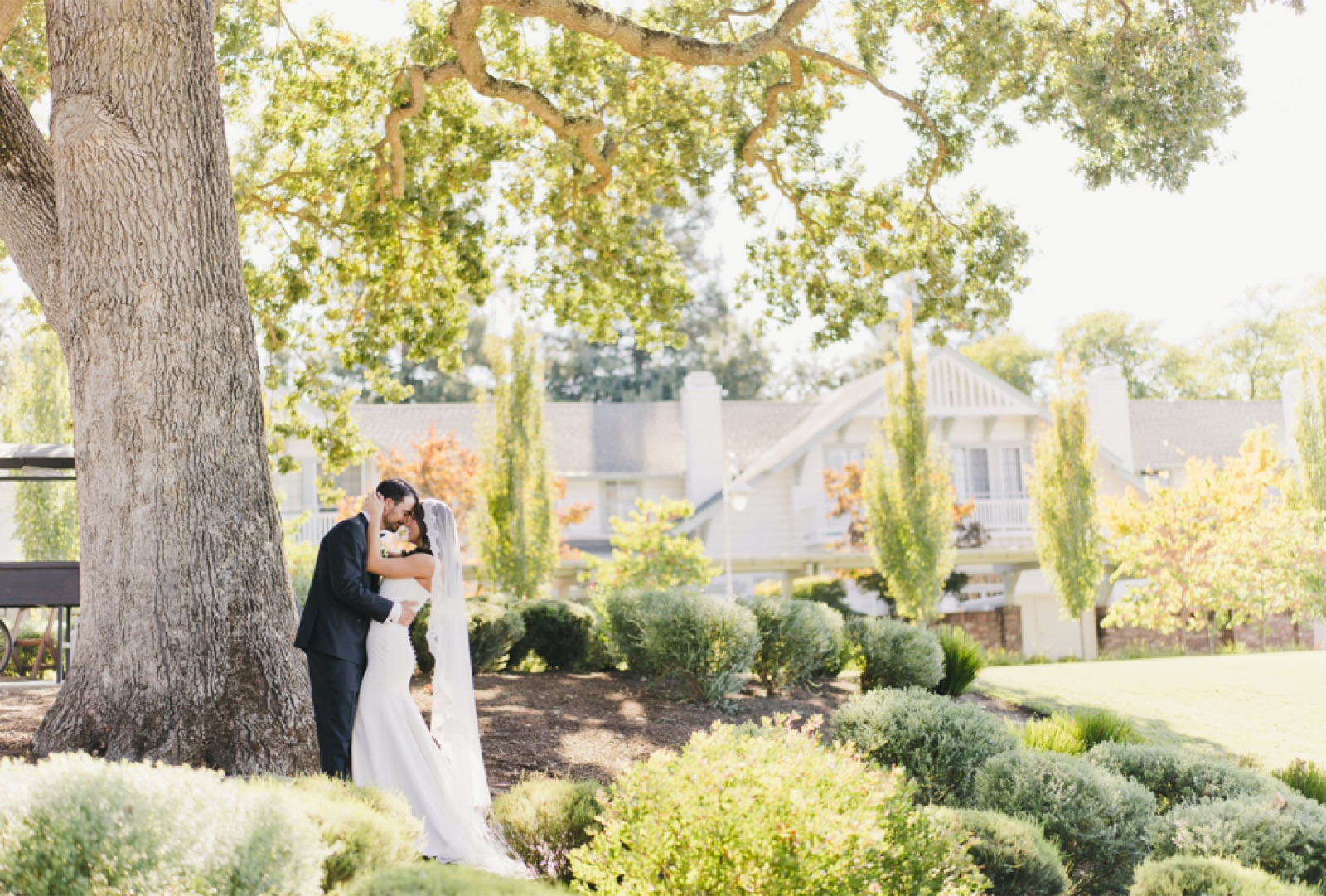 Clubhouse and landscaped grounds at Diablo Country Club wedding venue in Diablo, California