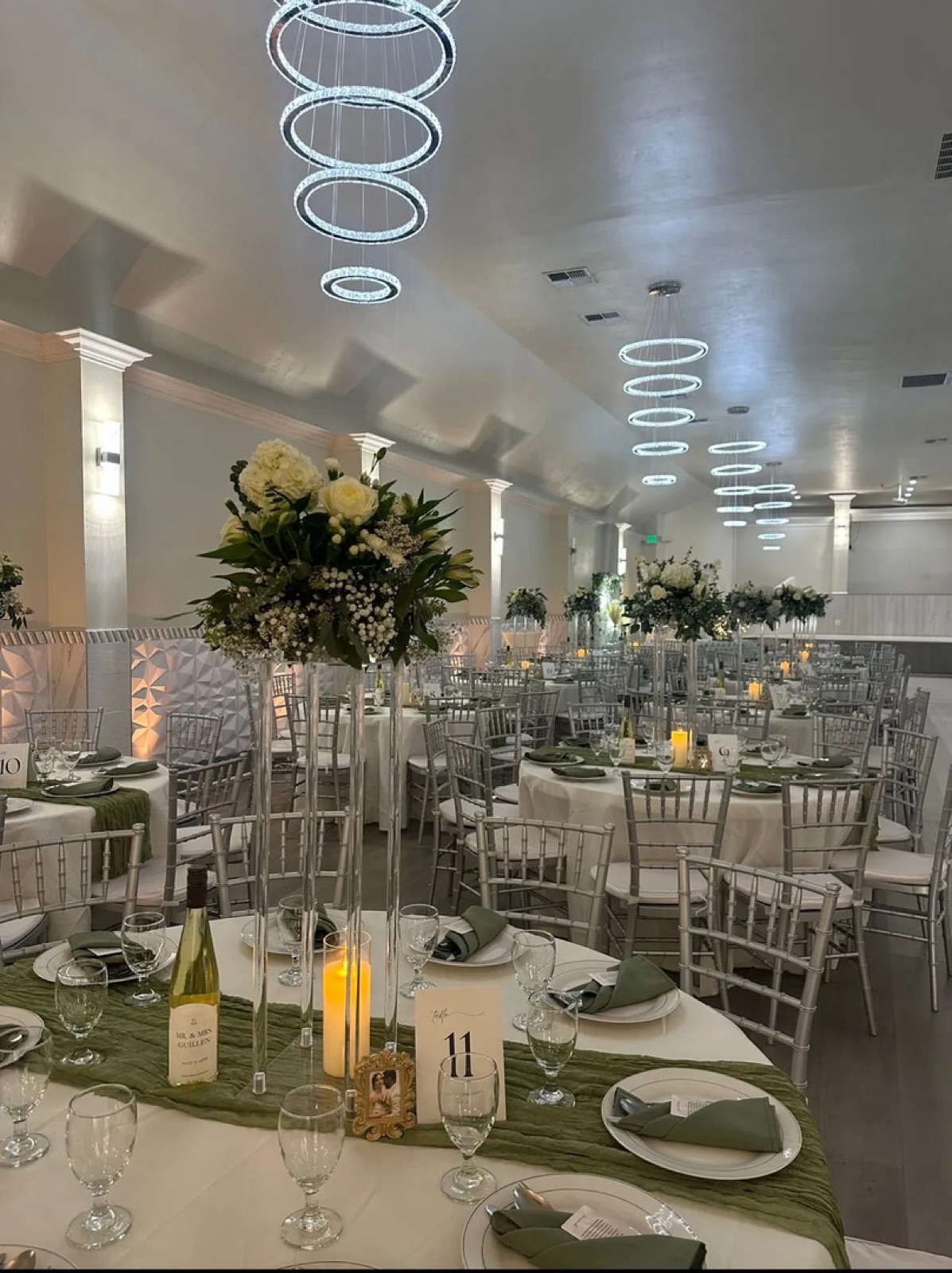 Banquet hall at Elegance Event Center in downtown Lodi, California
