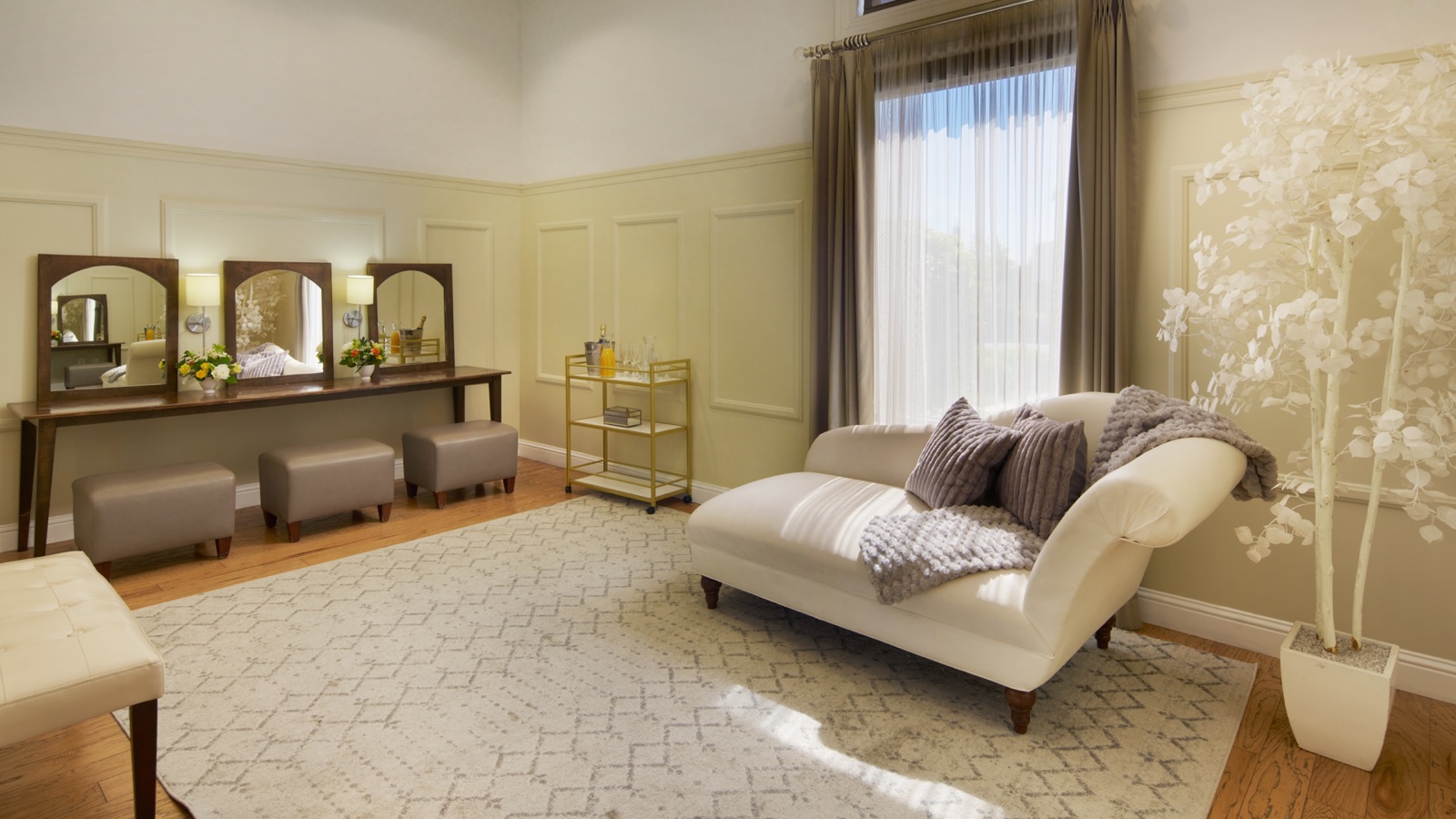Get-ready suite for the wedding party at Evergreen Springs by Wedgewood Weddings in Elk Grove, CA