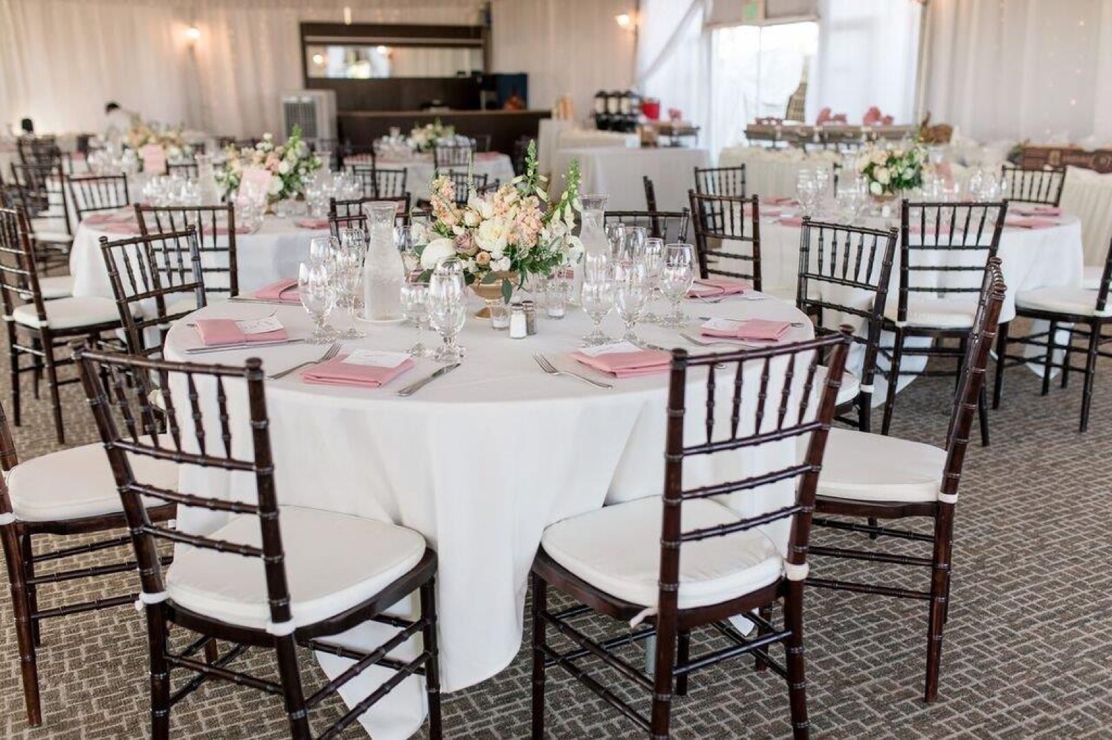 Reception tablescape and table display at Fairview Metropolitan in Oakland, California