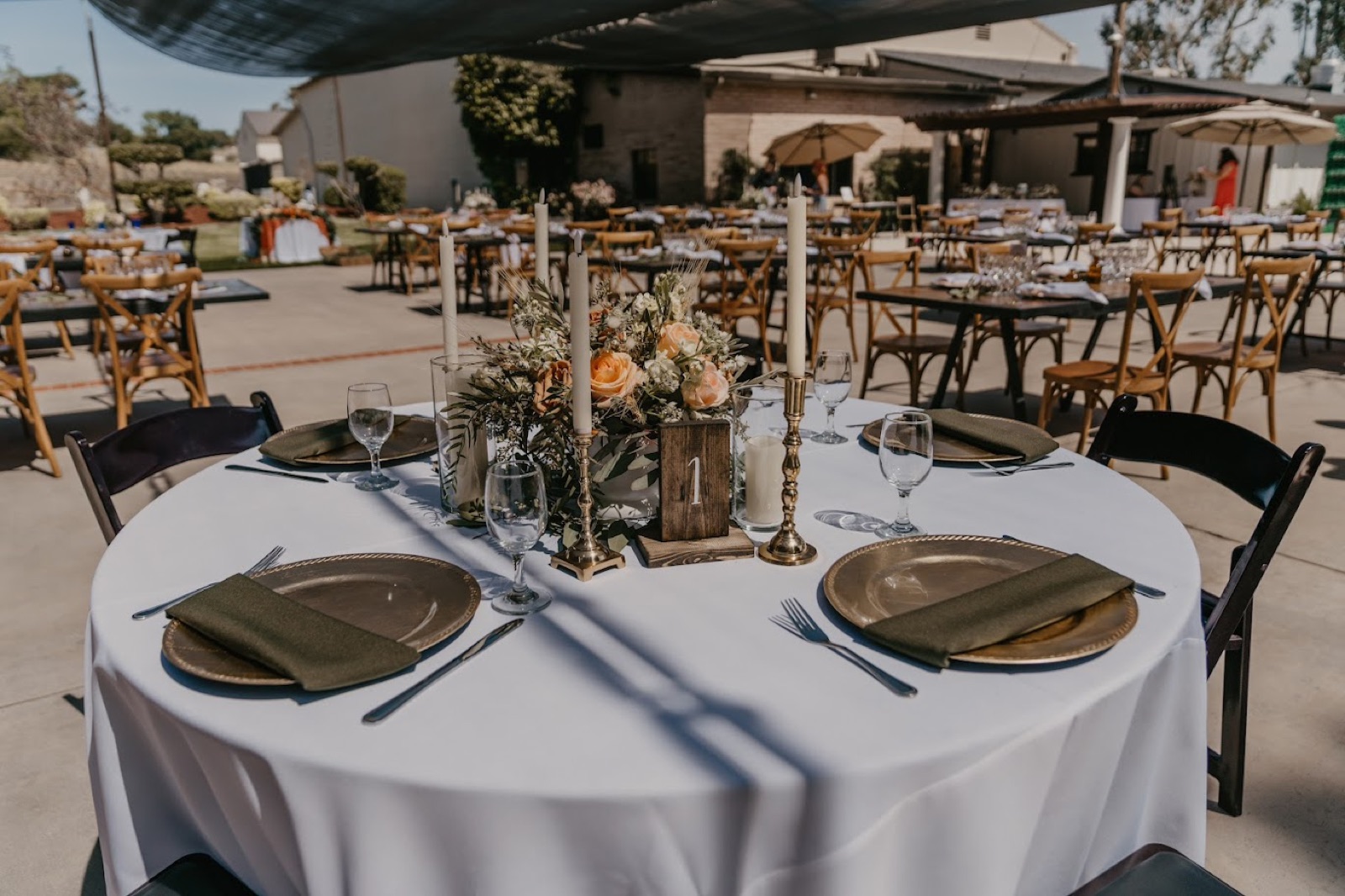 Wedding reception space at Fortino Winery in Gilroy, California