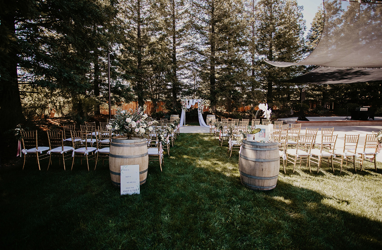 Vineyard and grounds at Fortino Winery wedding venue in Gilroy, California