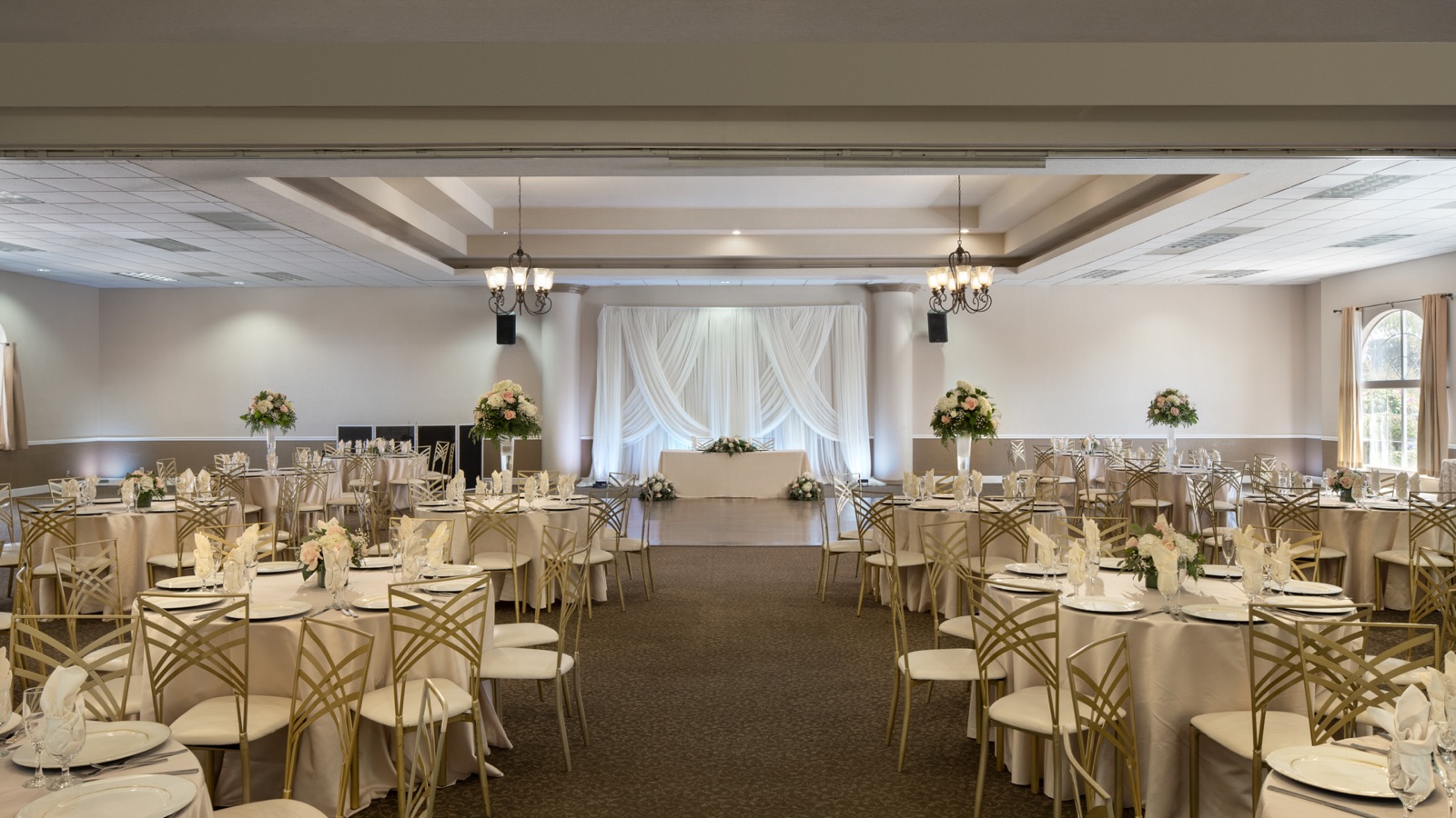 Emerald Room ballroom reception at Fresno Fields by Wedgewood Weddings in Fresno, California