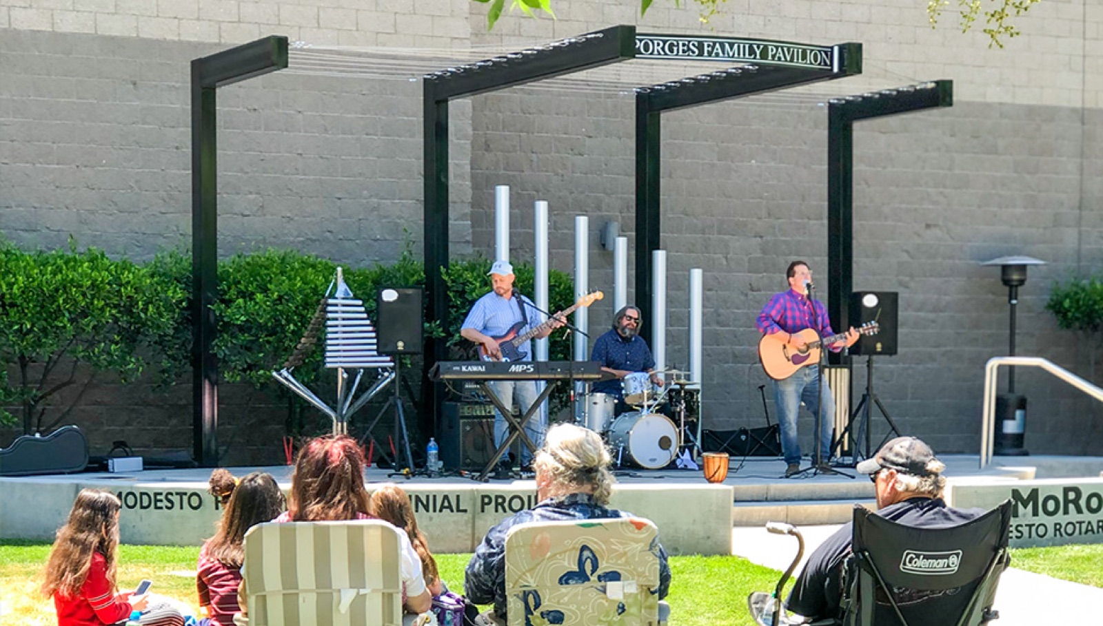Modesto Rotary Music Garden outdoor venue at Gallo Center for the Arts wedding venue in Modesto, California