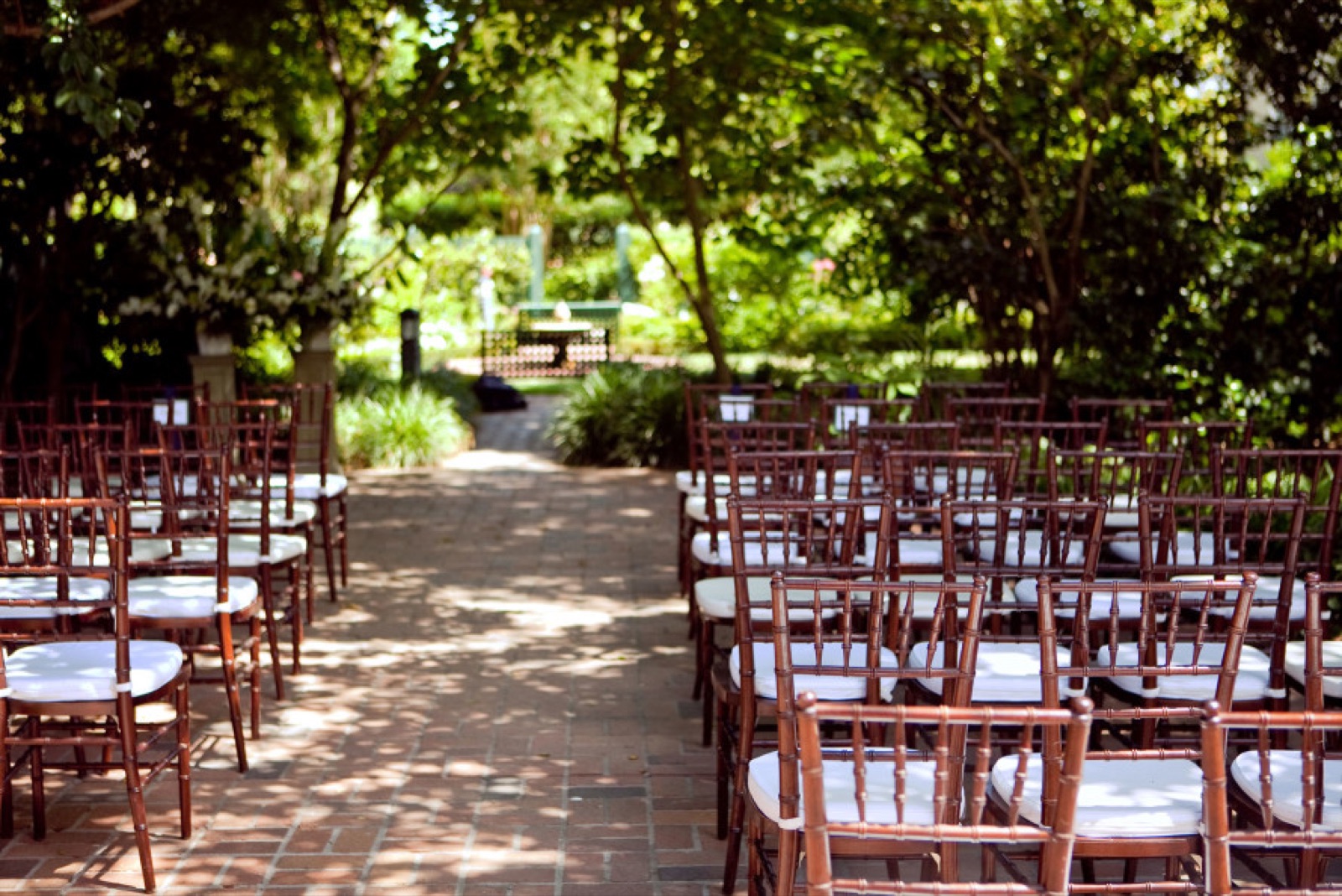 Tea House Patio wedding reception at Gamble Garden in Palo Alto, California