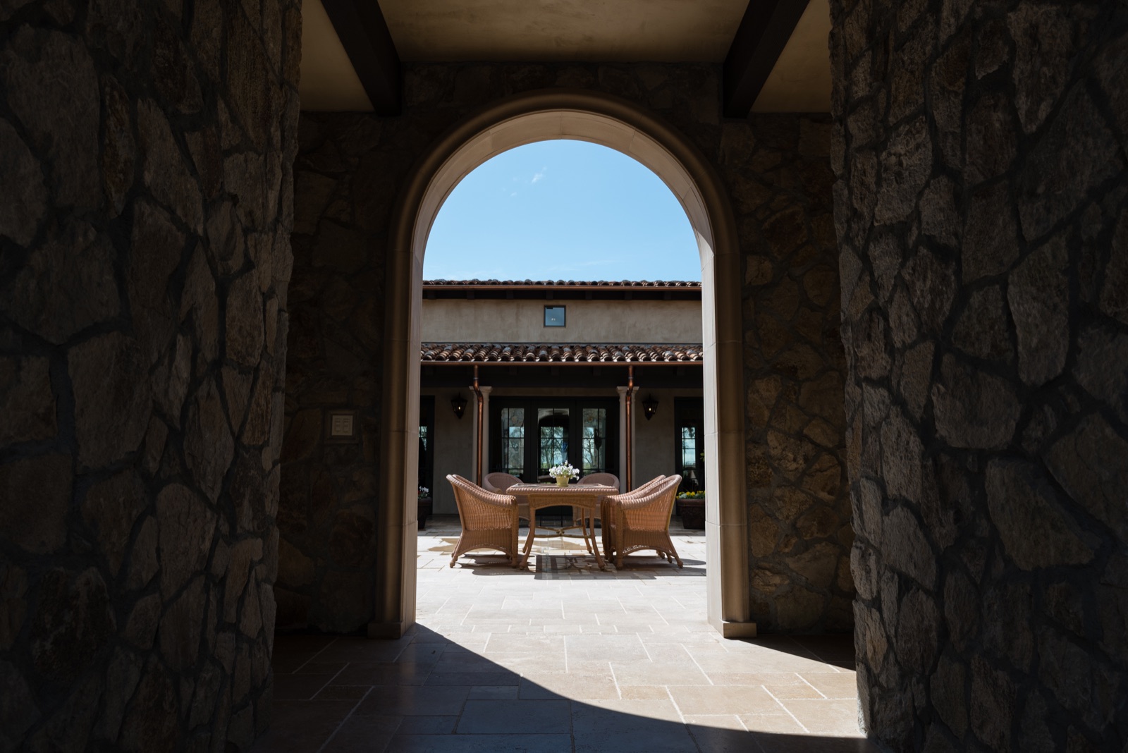 Tuscan-style villa exterior of Grand Reserve Inn wedding venue in Plymouth, California