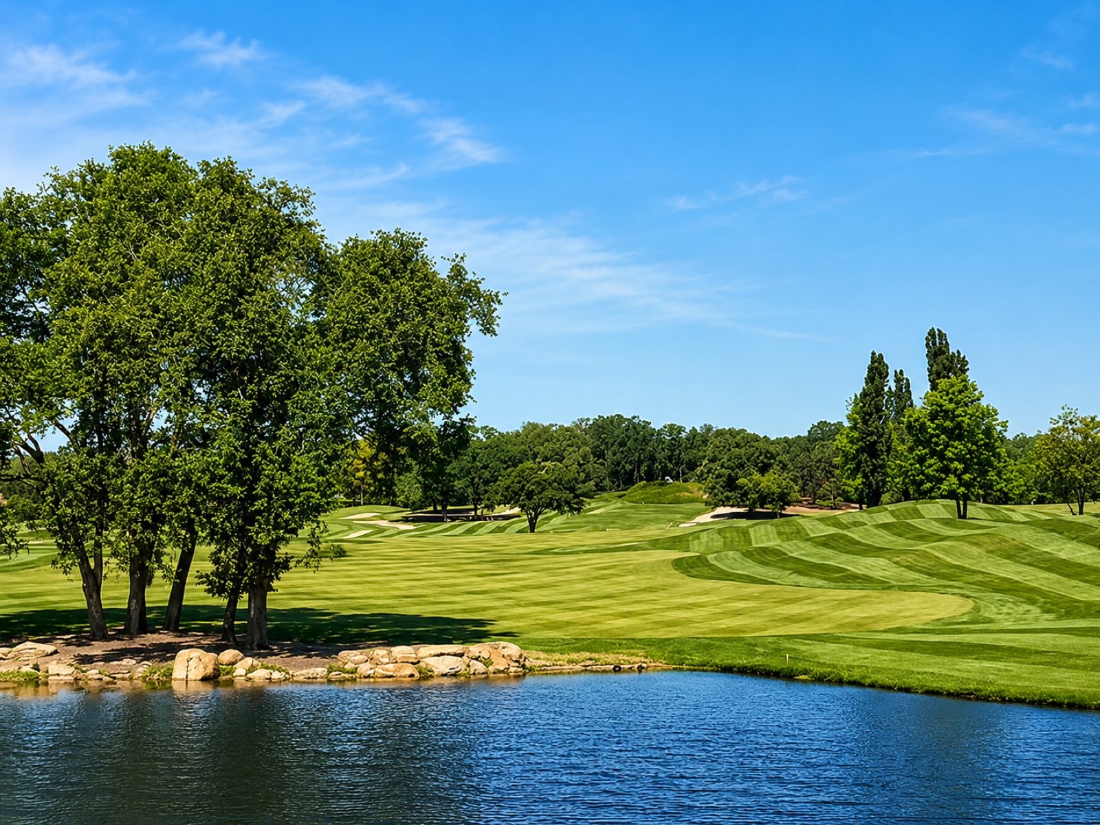 Golf course and Sierra Foothills views at Greenhorn Creek Resort in Angels Camp, California