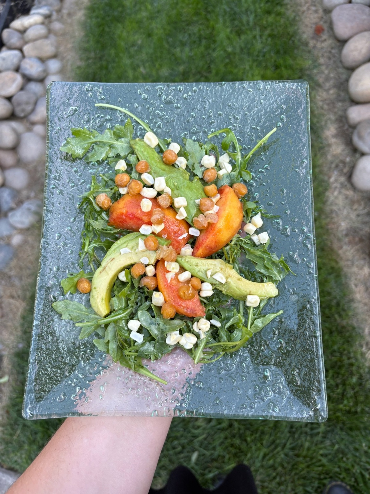 Chef-crafted catering display at Greens on Tenth wedding venue in Modesto, California