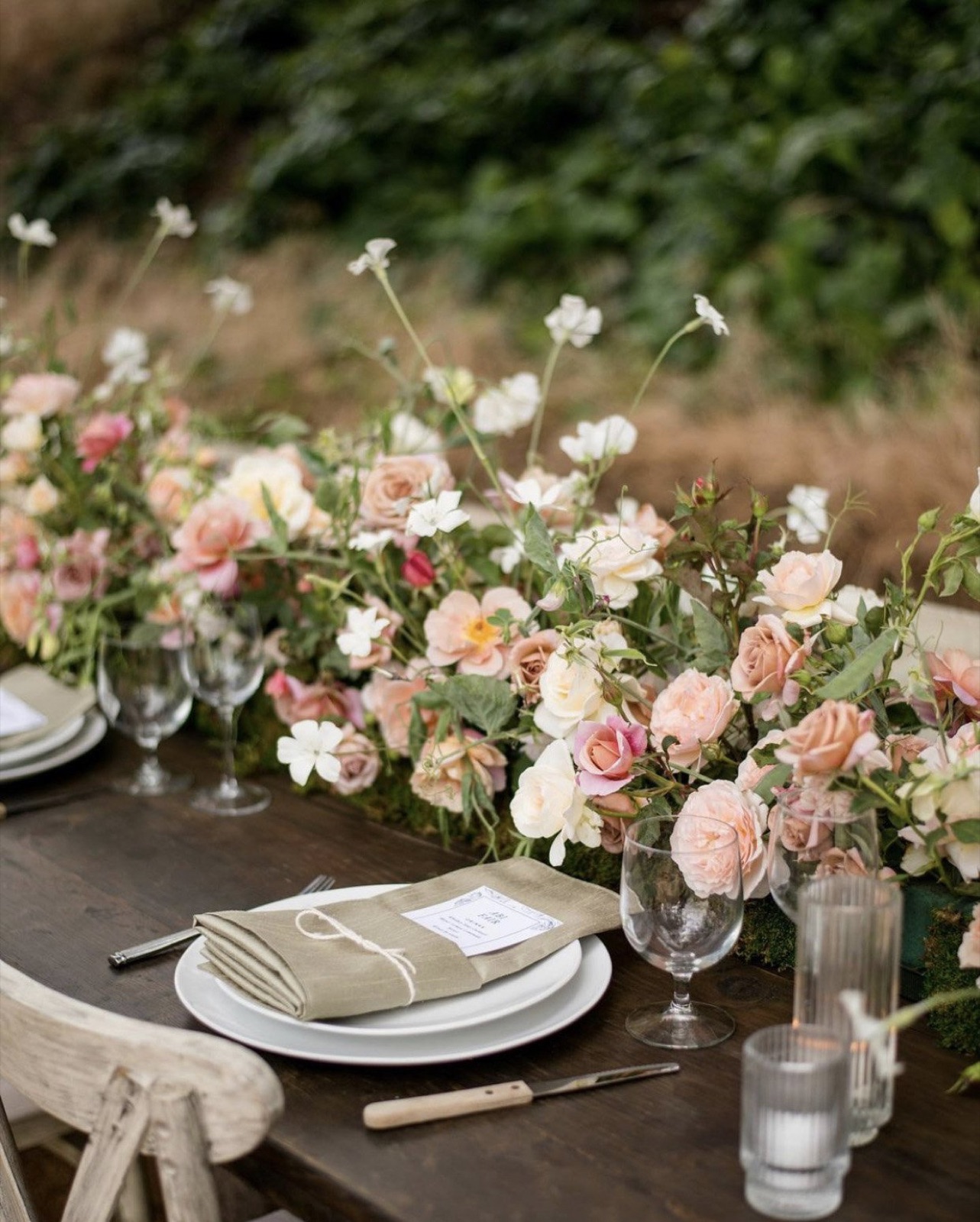 In-house floral design at Greens on Tenth wedding venue in Modesto, California