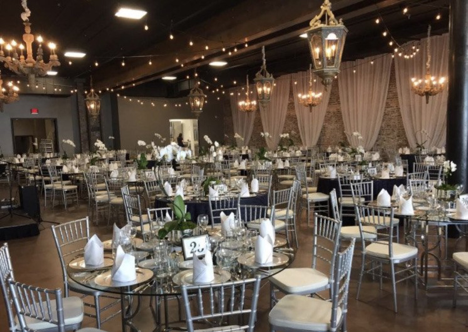 Interior event space at Greens on Tenth in Modesto, California