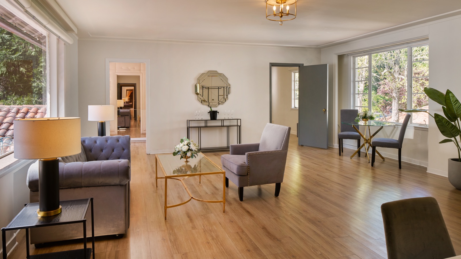 Get-ready suite for wedding party at Hacienda de Las Flores by Wedgewood Weddings in Moraga, CA