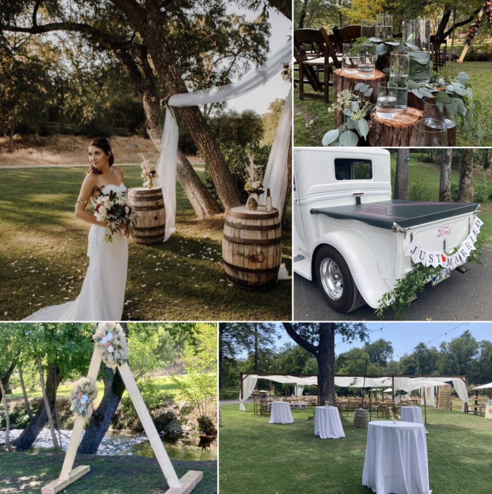 Event space detail at Indigeny Reserve, a wedding venue in Sonora, California