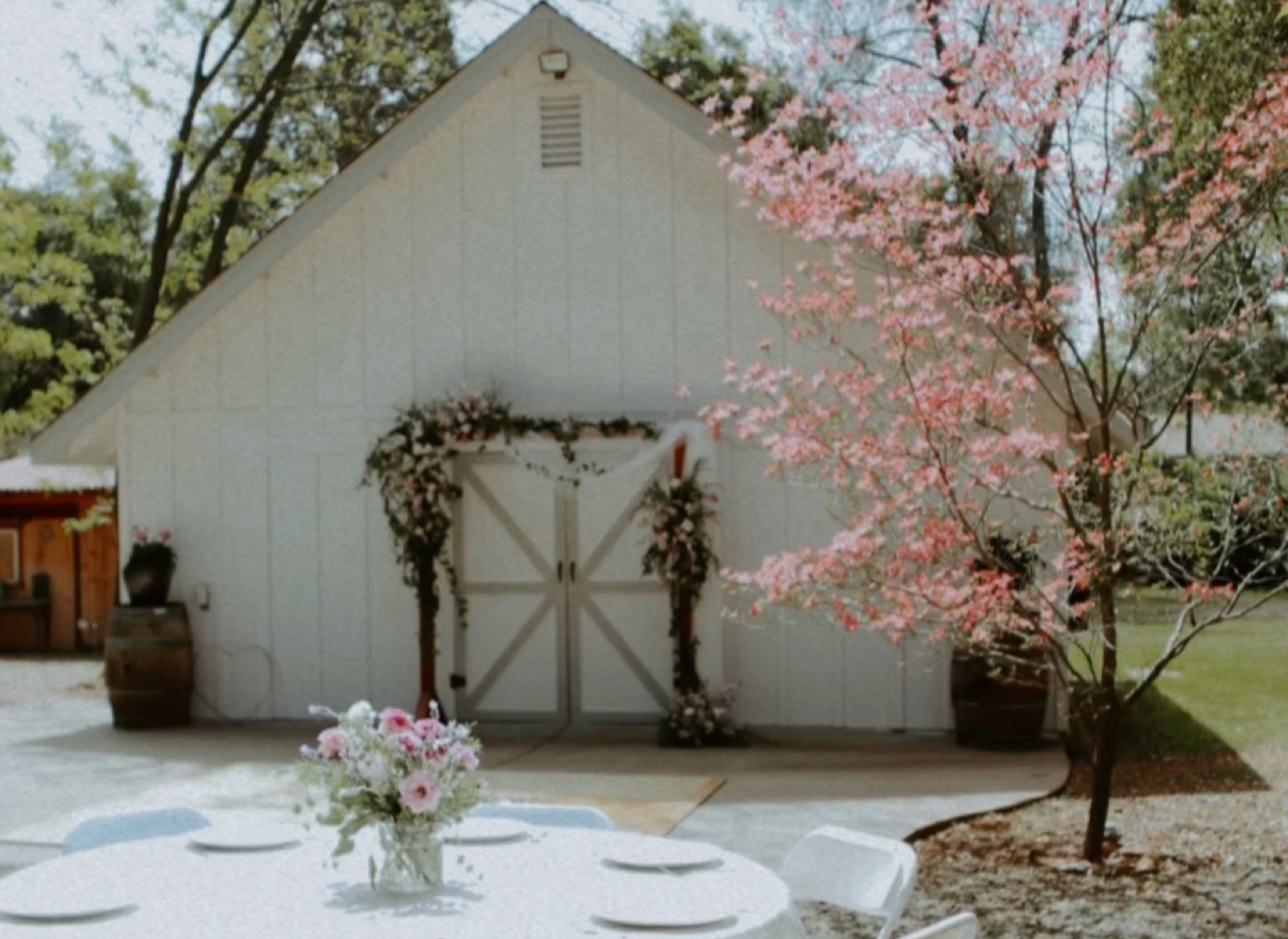 Event setting at Inner Sanctum Cellars Basecamp & Event Center wedding venue in Sonora, California
