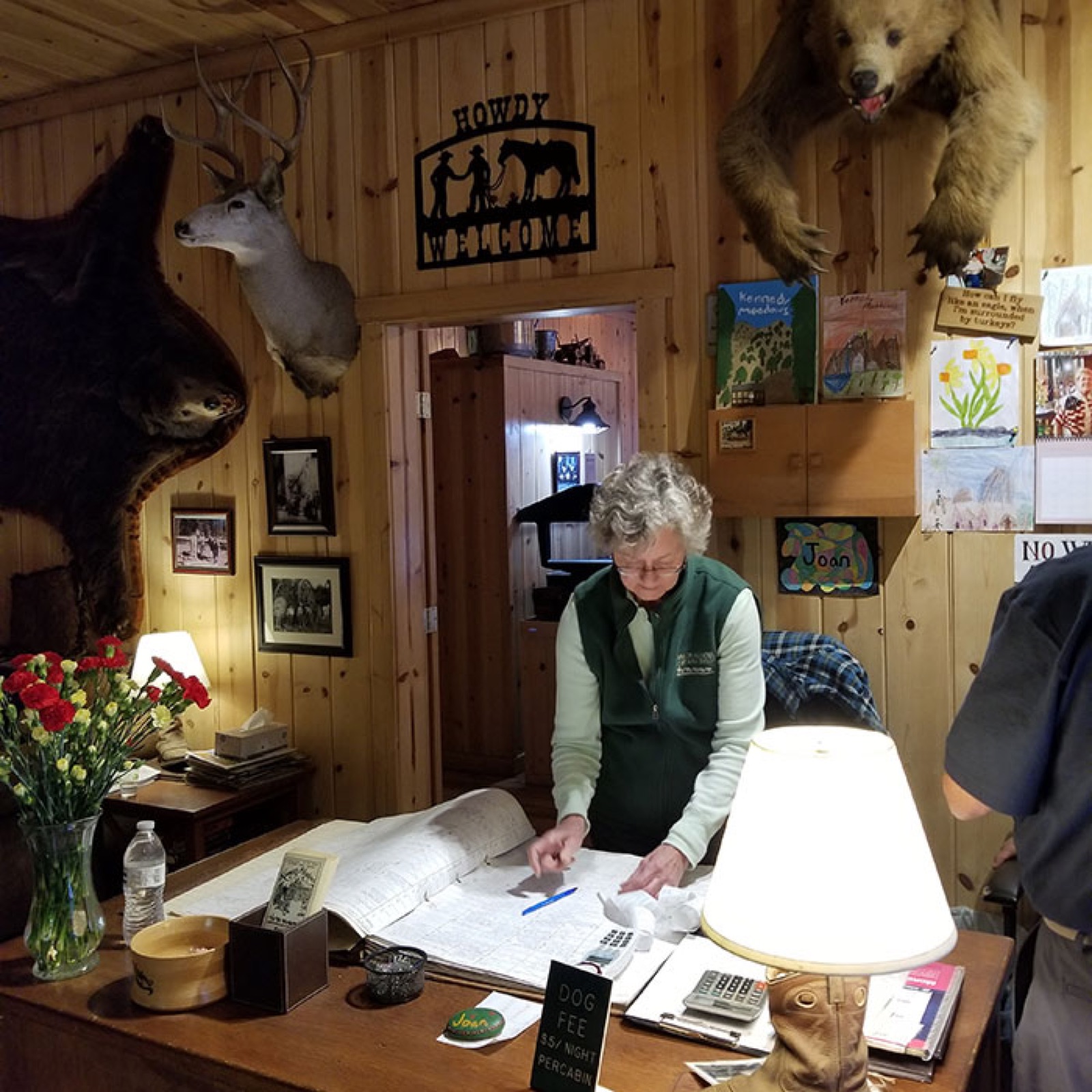 Interior of the lodge at Kennedy Meadows Resort & Pack Station in Pinecrest, California