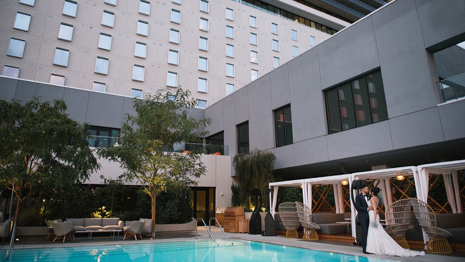 Wedding reception detail at the Kimpton Sawyer Hotel in Sacramento, California