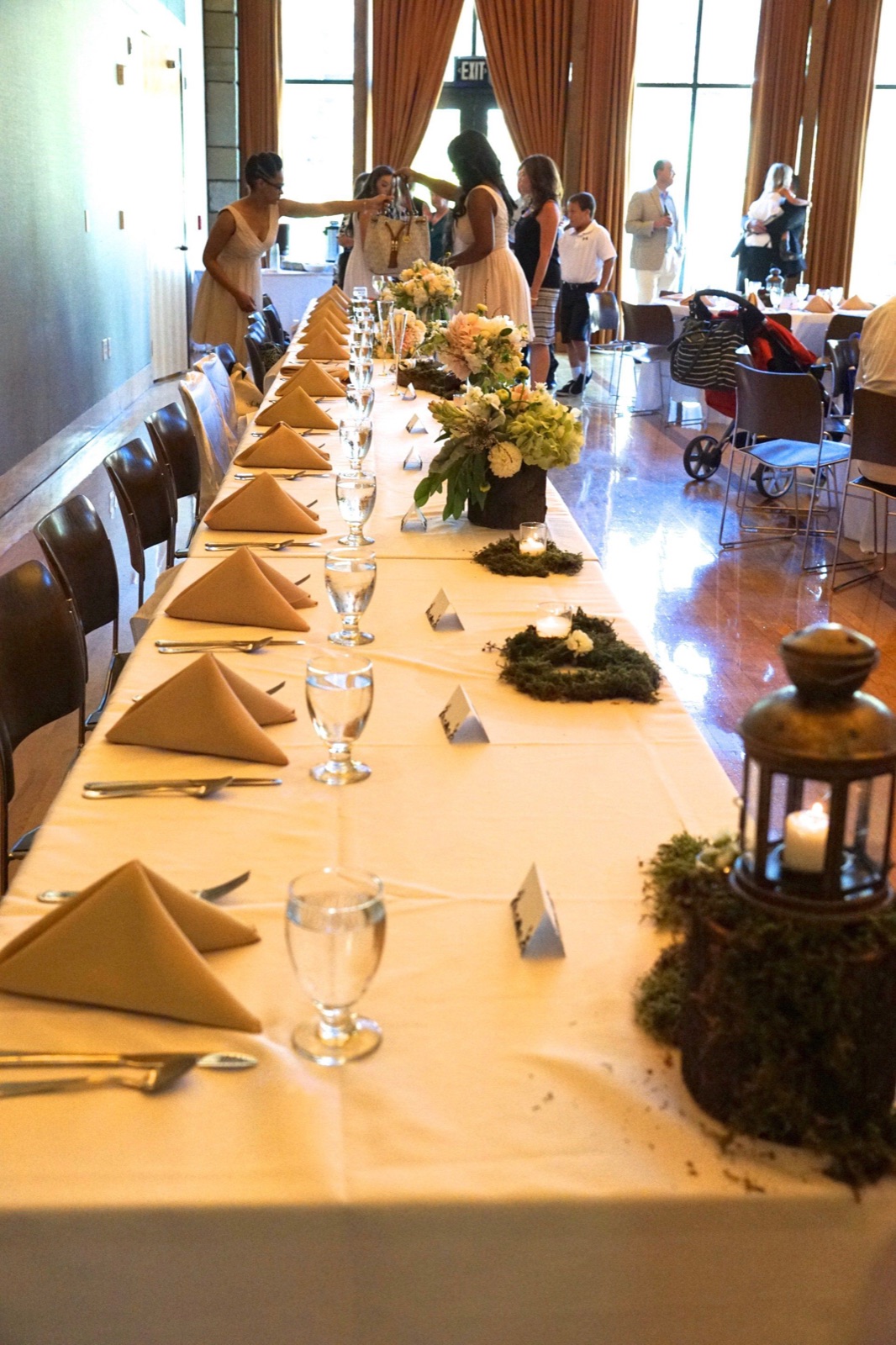 Wedding ceremony setup at Lafayette Veterans Memorial Center in Lafayette, California