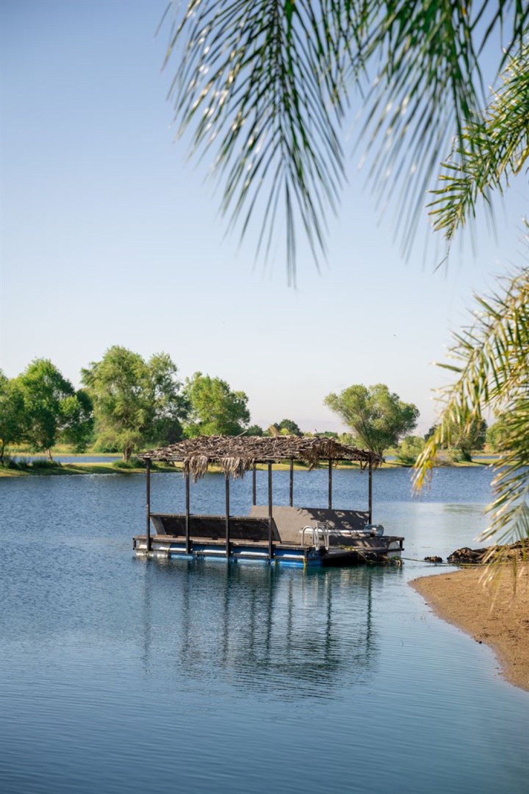 Lakeside grounds at Lake Front Resort wedding venue in Tracy, California