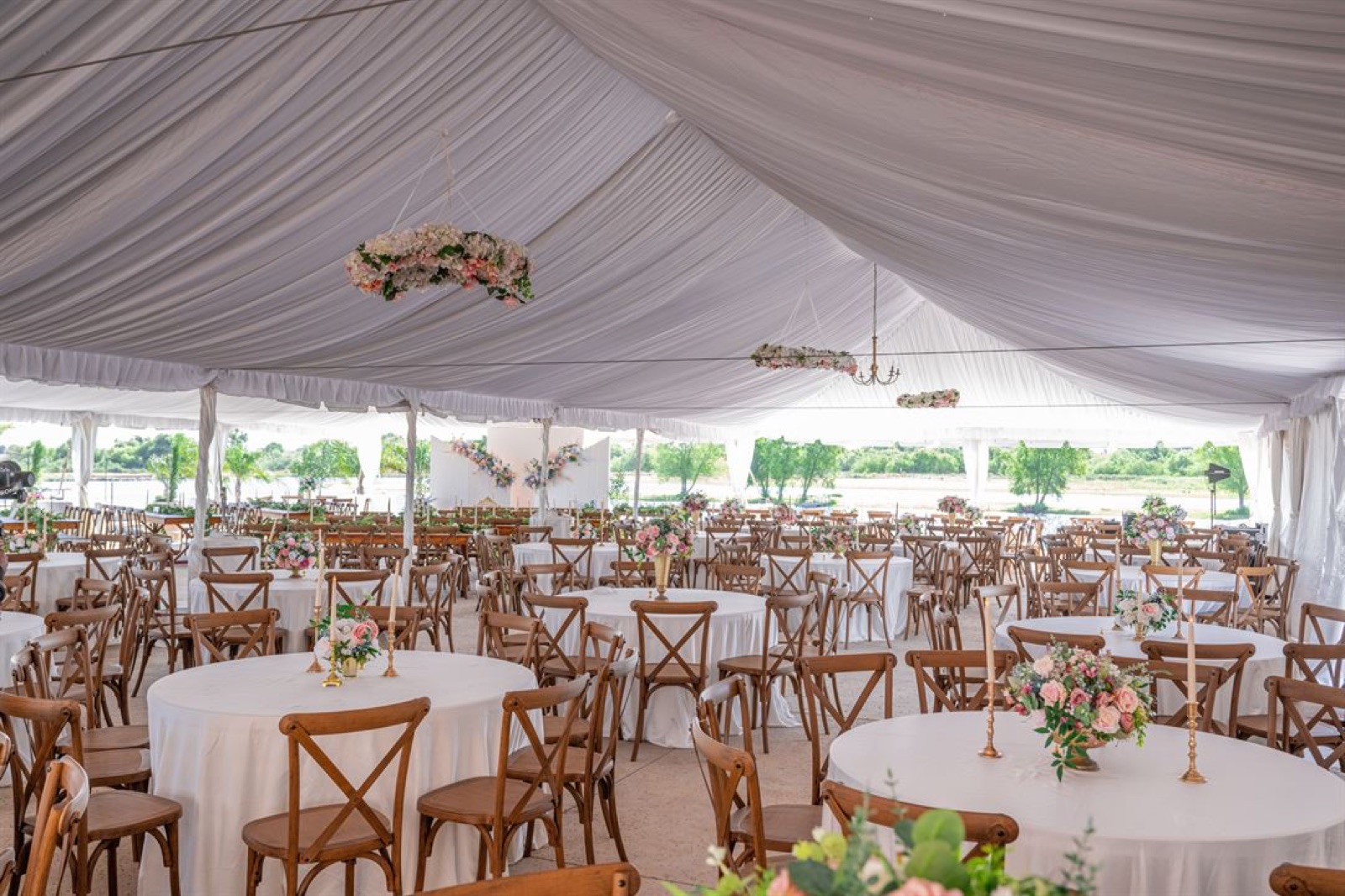 Beach and waterfront view at Lake Front Resort wedding venue in Tracy, California