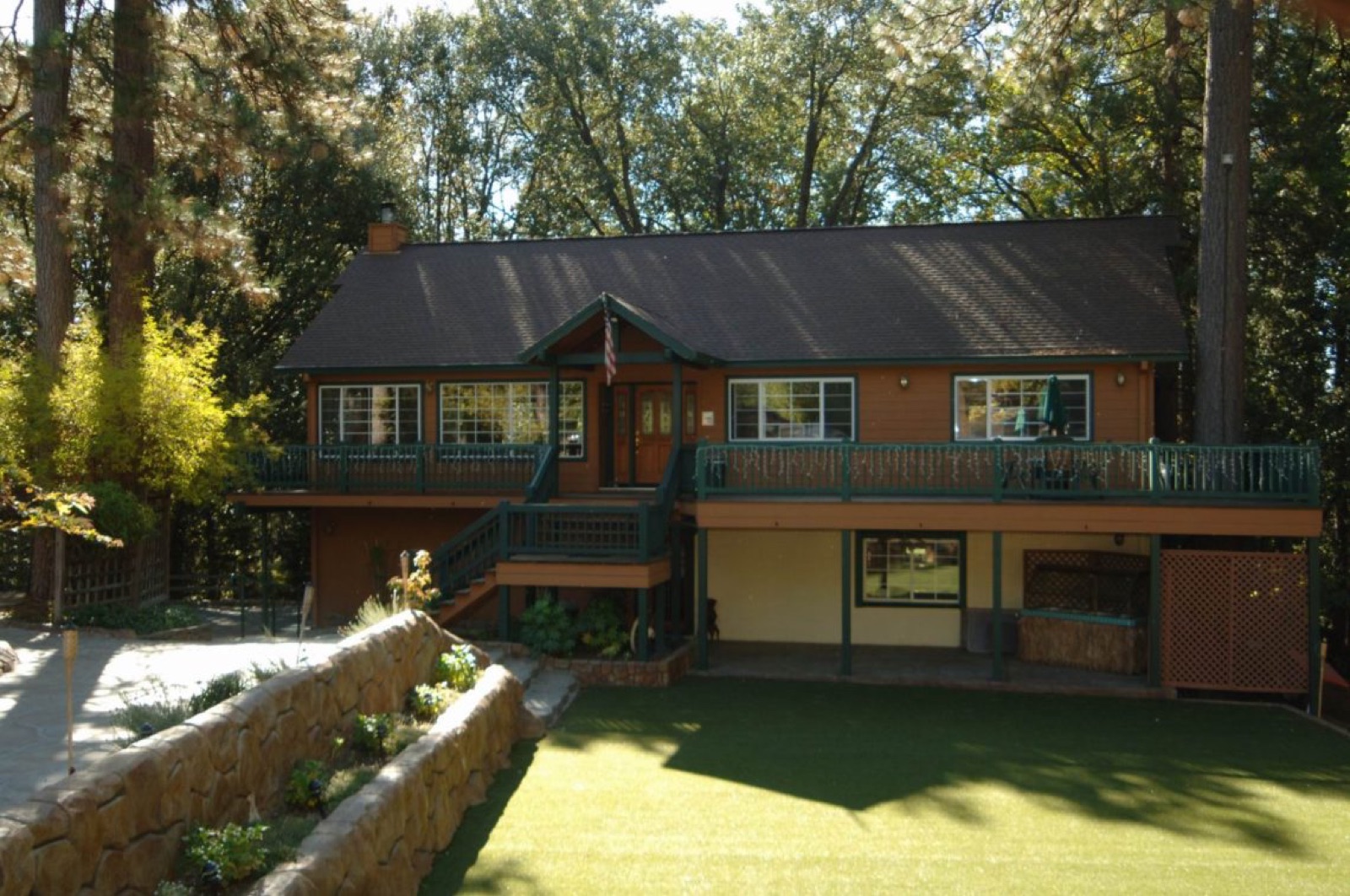 Exterior of the clubhouse at Lazy Z Resort wedding venue in Sonora, California