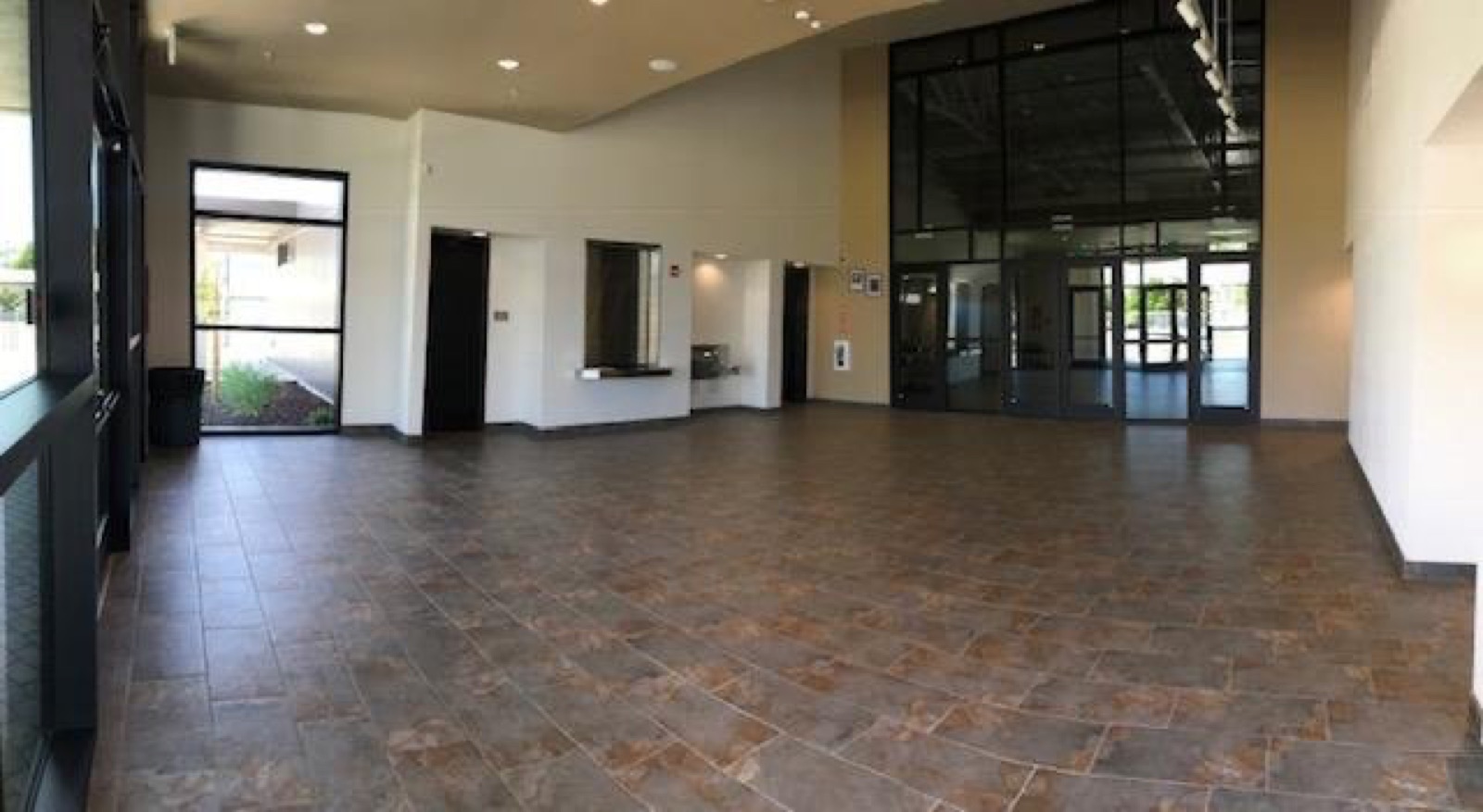 Entry lobby at Lopes Orchards De Paul Center event venue in Patterson, California