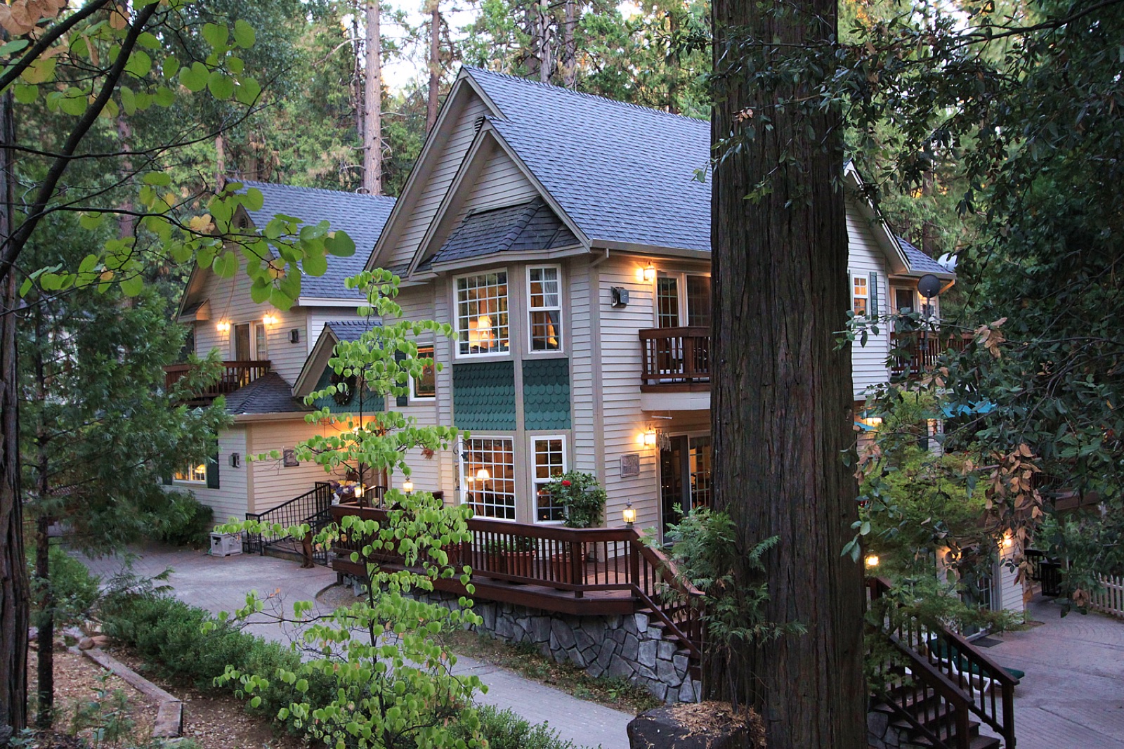 Cozy interior living space at McCaffrey House Bed & Breakfast Inn in Twain Harte, California