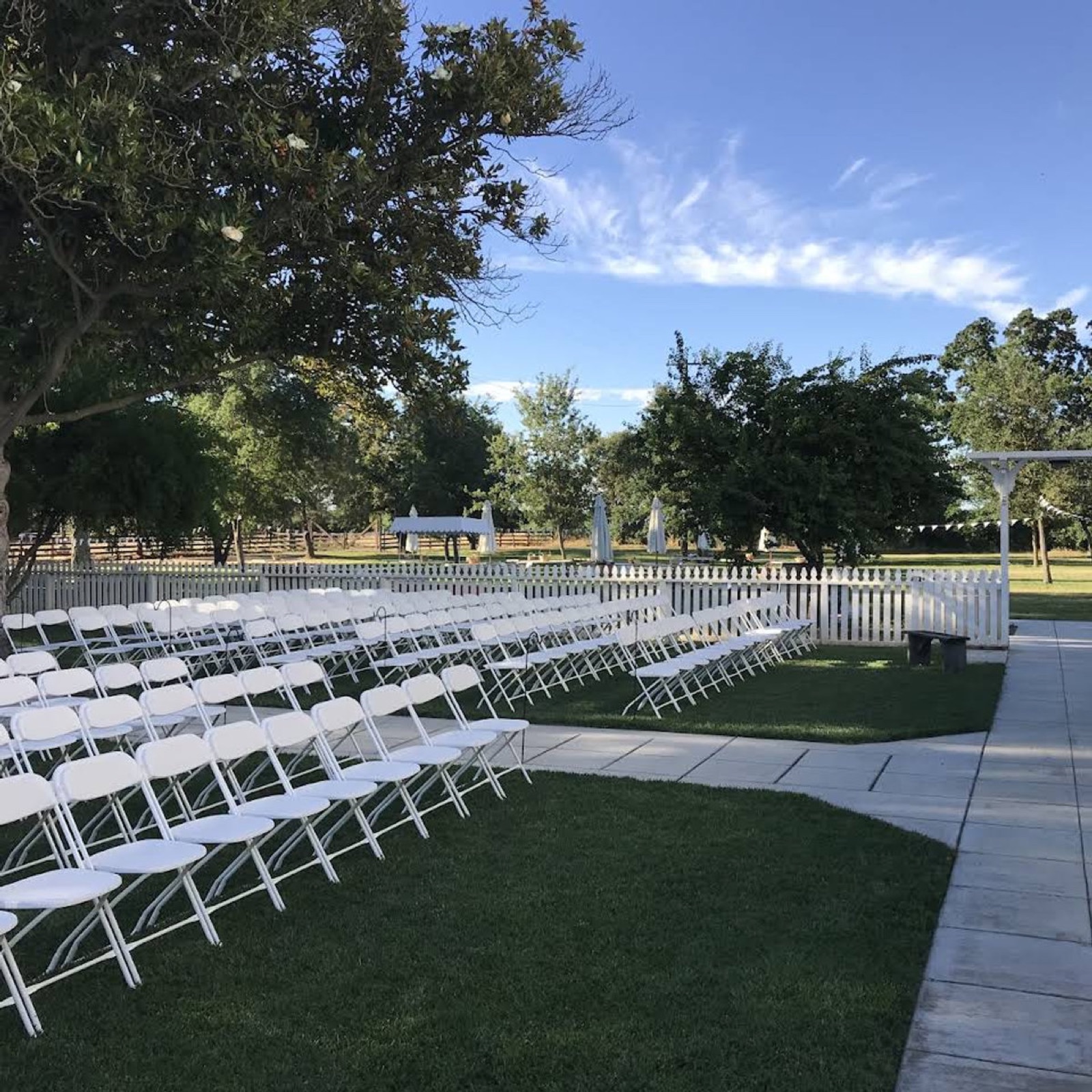 Wedding reception space at McFarland Living History Ranch in Galt, California