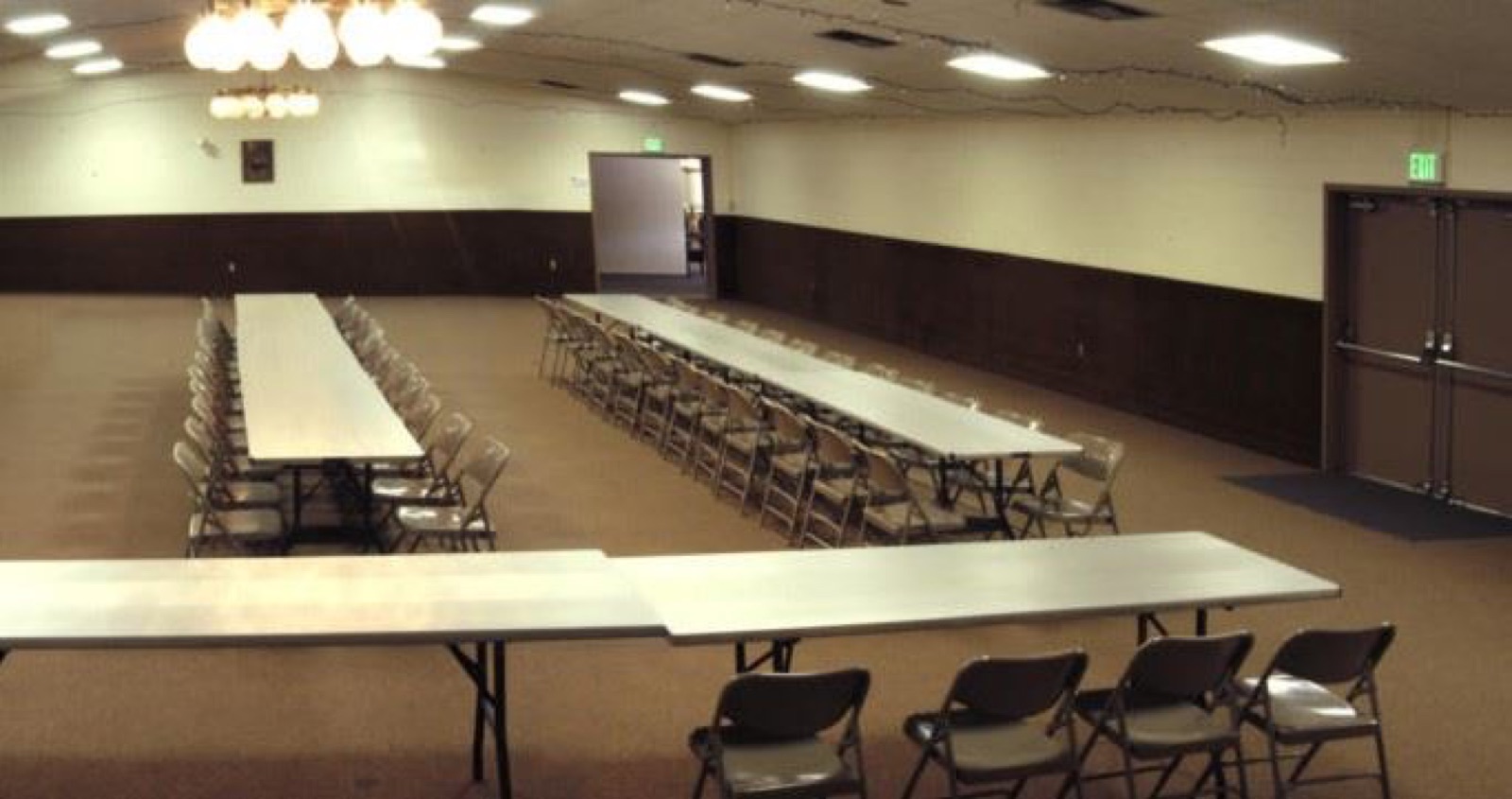 Dining area at Modesto Masonic Hall in Modesto, California