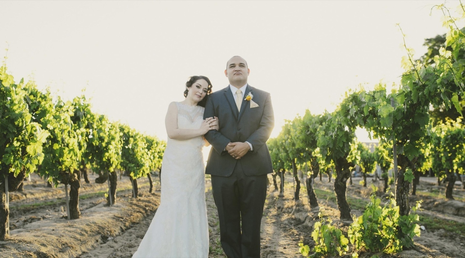 Outdoor ceremony setting at Moravia Wines in Fresno, California
