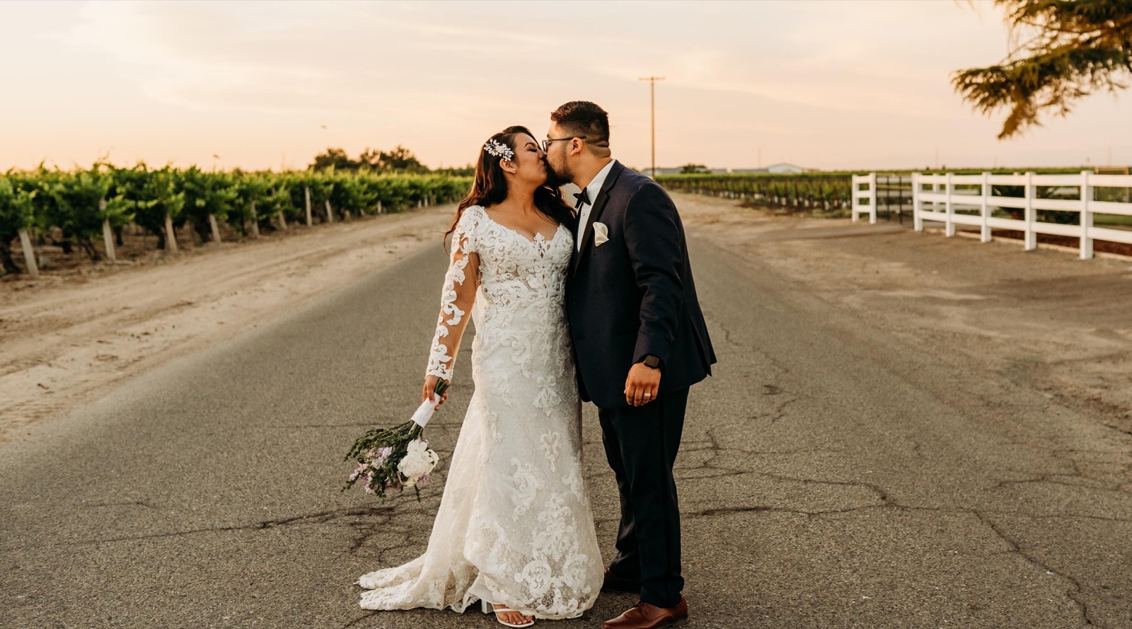 Wedding celebration setup at Moravia Wines in Fresno, California