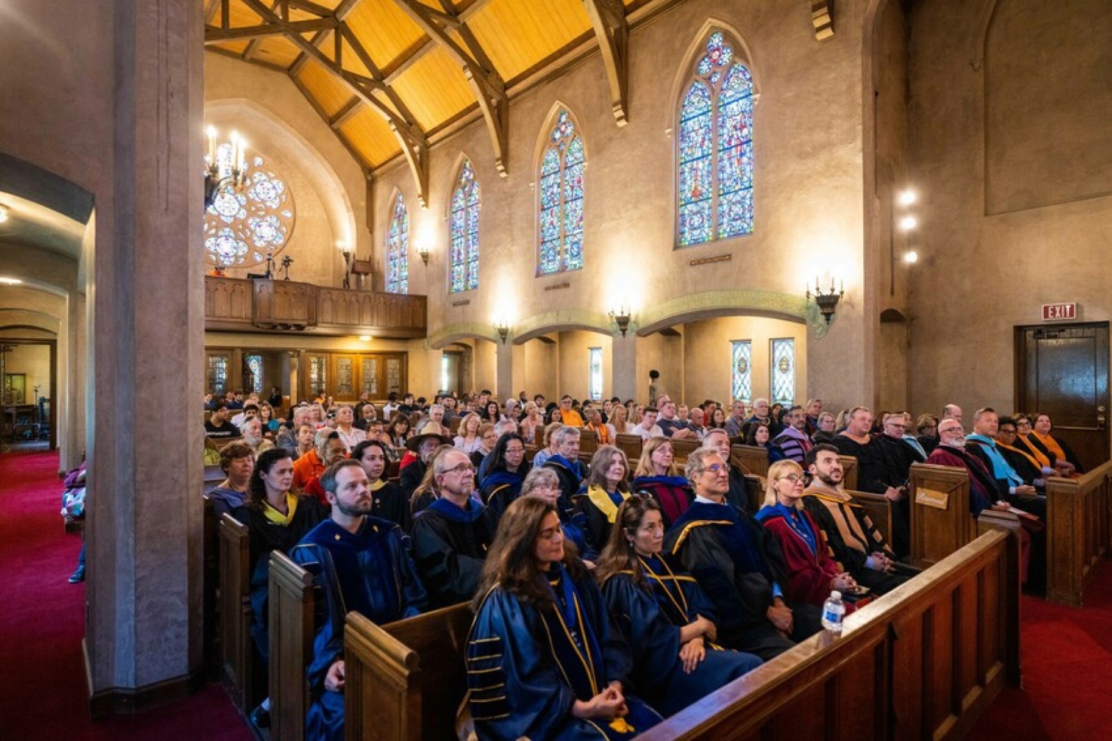 Wedding ceremony setting at Morris Chapel in Stockton, California