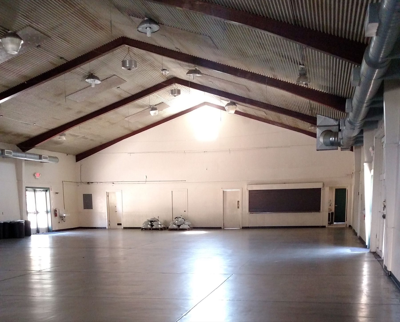 Interior of the Sierra Building event hall at Mother Lode Fairgrounds in Sonora, California