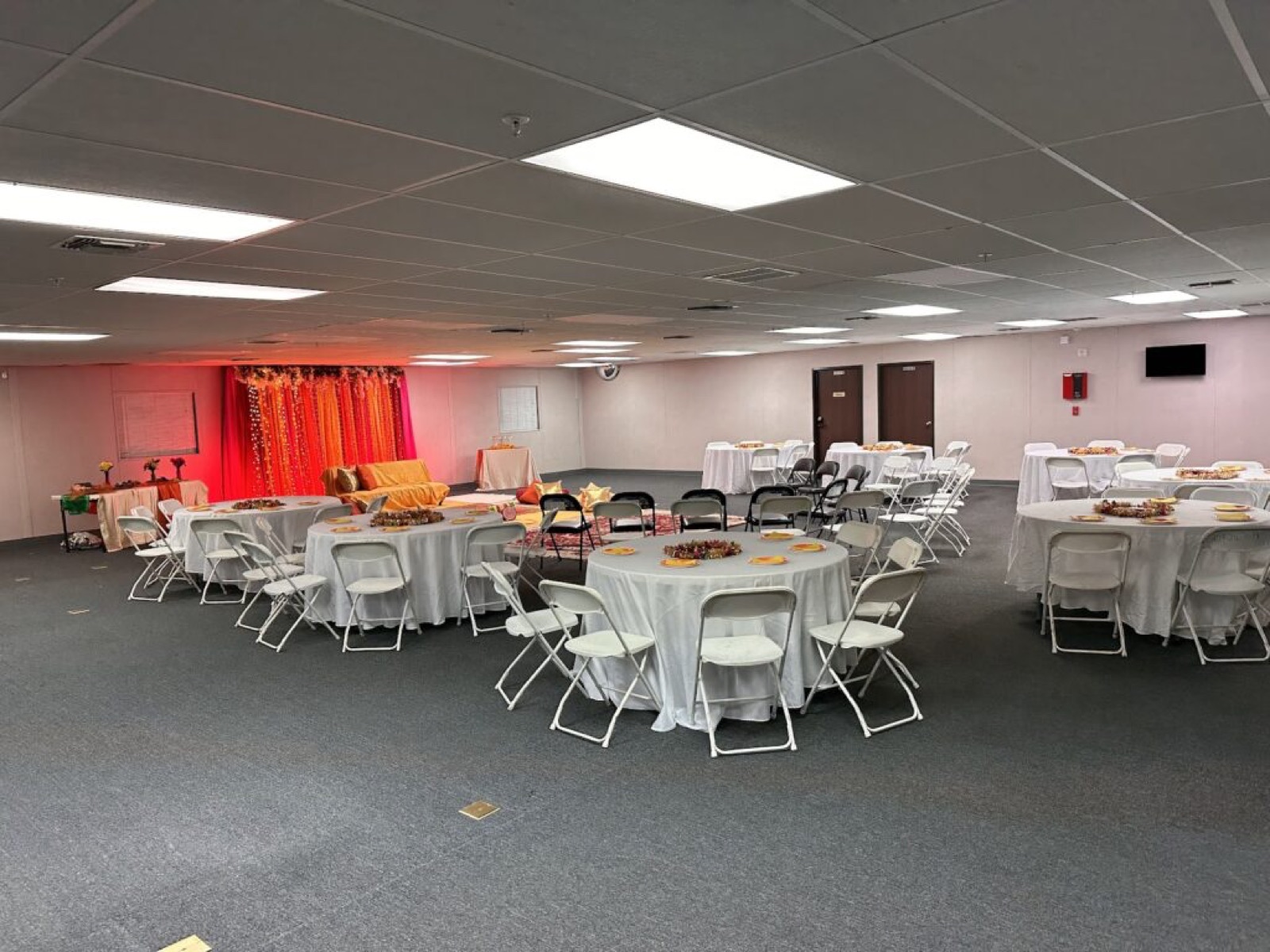 Event setup at Mountain House Unity Center Annex in Mountain House, California