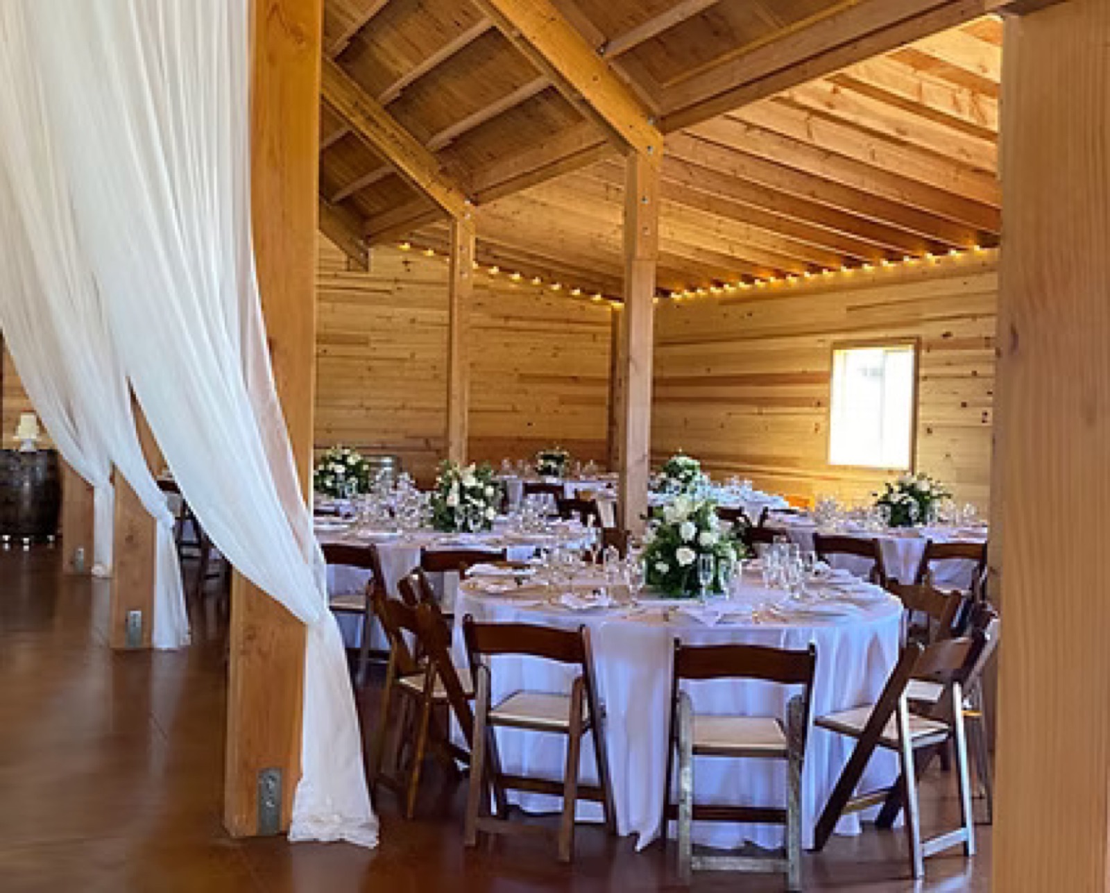 Garden ceremony setting at Ortega Ranch Park in Winton, California